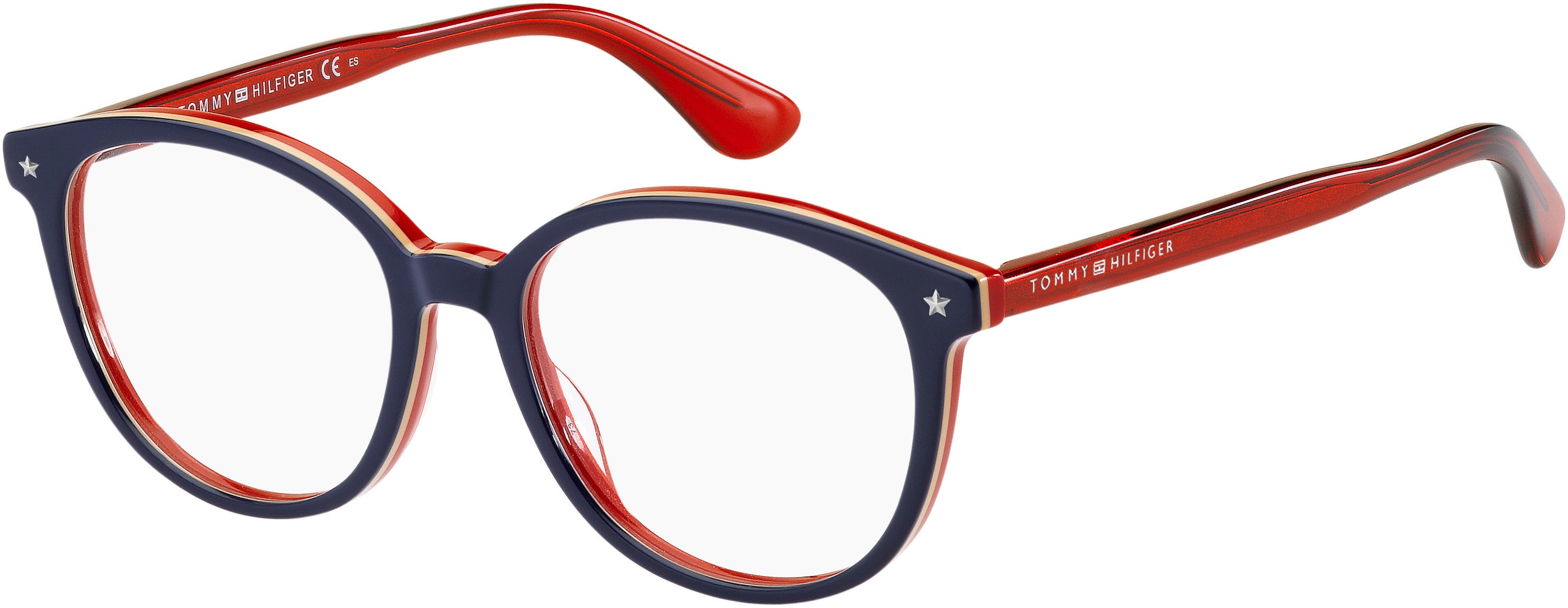 Tommy Hilfiger T. Hilfiger 1552 Oval Modified Eyeglasses 0OTG-0OTG  Multi-cBlue (00 Demo Lens)