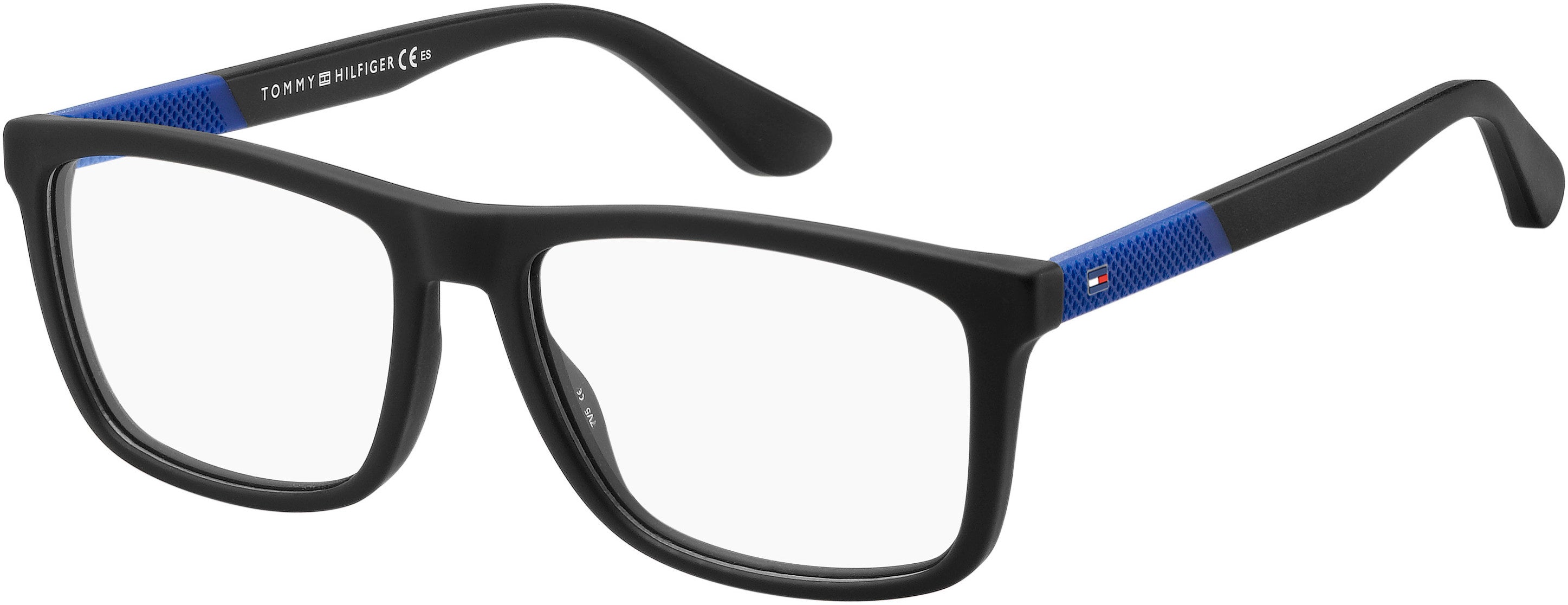 Tommy Hilfiger T. Hilfiger 1561 Rectangular Eyeglasses 0003-0003  Matte Black (00 Demo Lens)