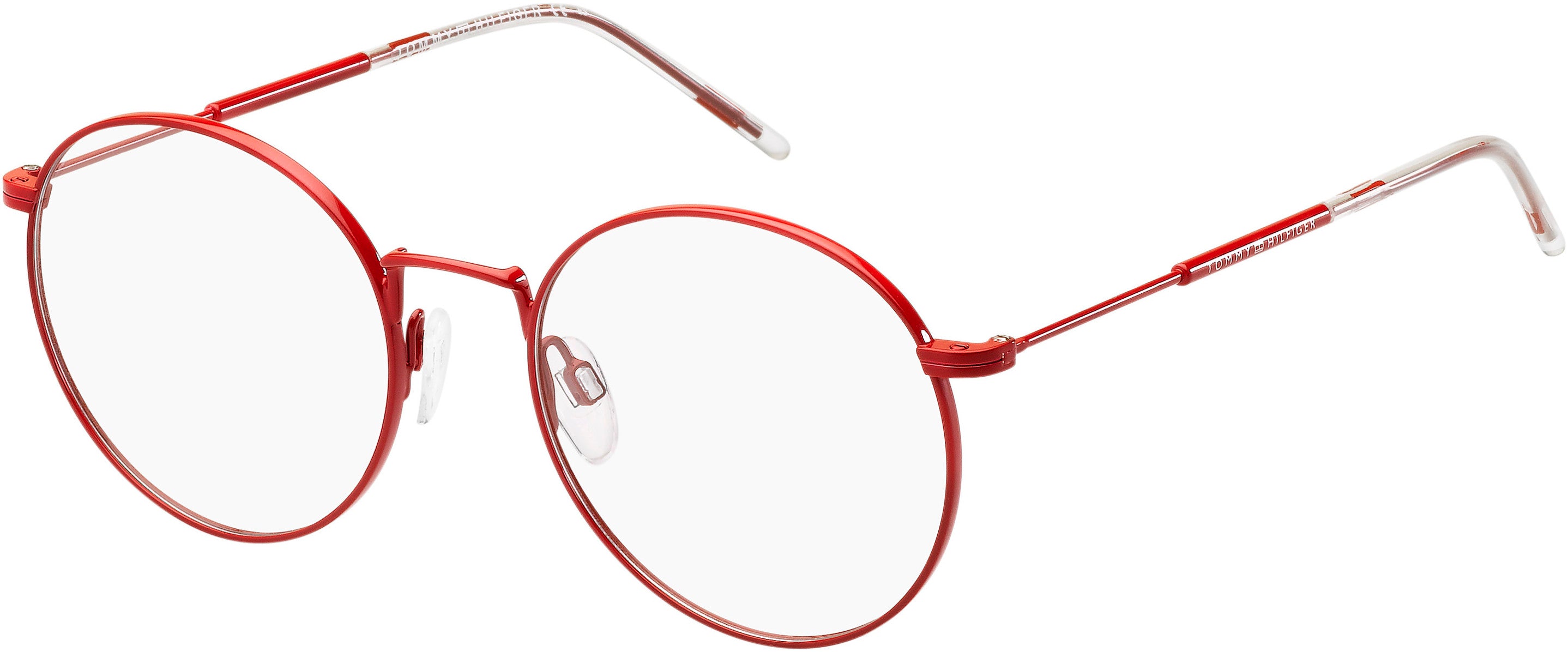 Tommy Hilfiger T. Hilfiger 1586 Oval Modified Eyeglasses 0C9A-0C9A  Red (00 Demo Lens)