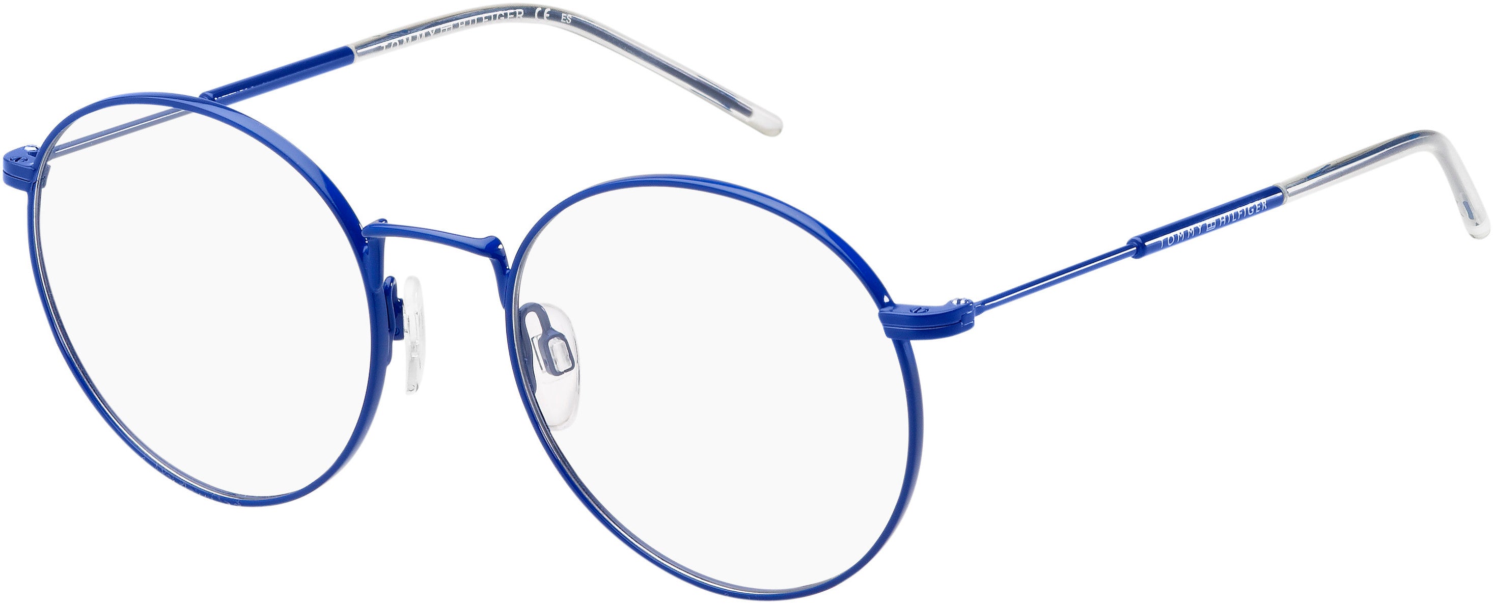 Tommy Hilfiger T. Hilfiger 1586 Oval Modified Eyeglasses 0PJP-0PJP  Blue (00 Demo Lens)
