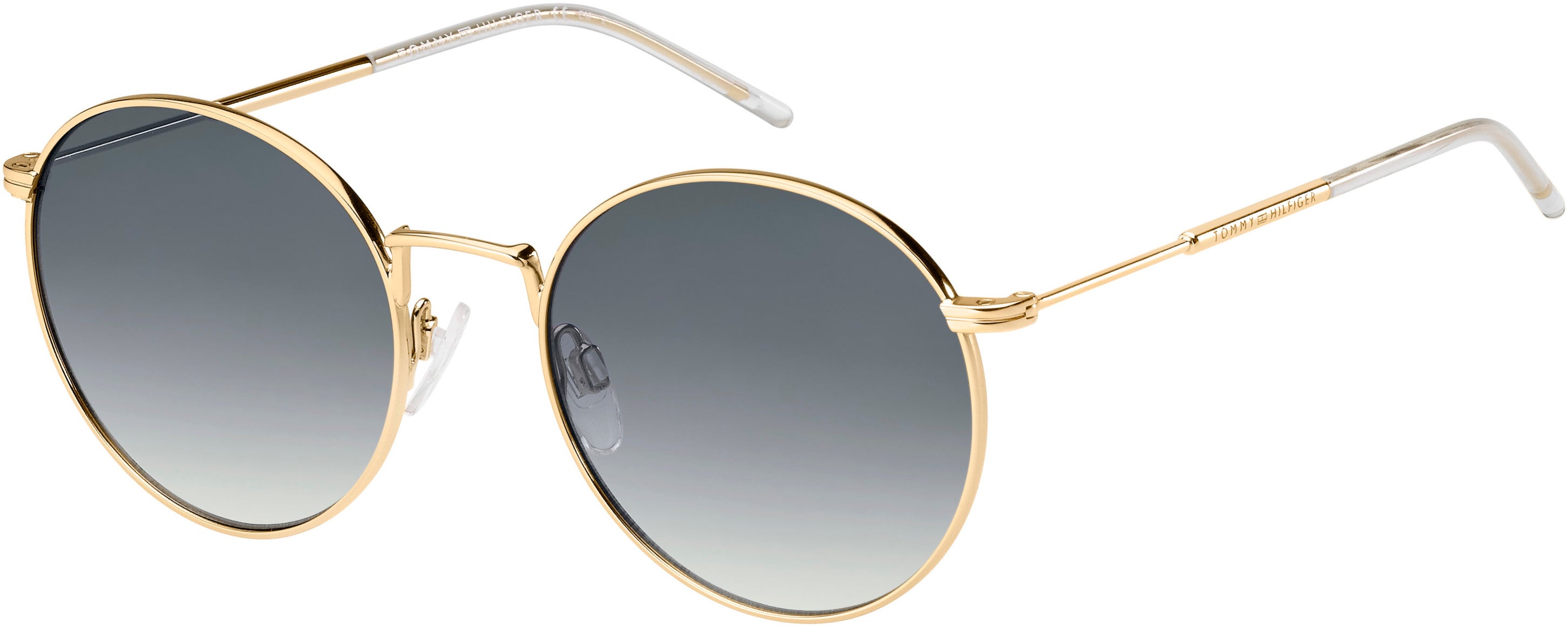 Tommy Hilfiger T. Hilfiger 1586/S Oval Modified Sunglasses 0000-0000  Rose Gold (9O Dark Gray Gradient)
