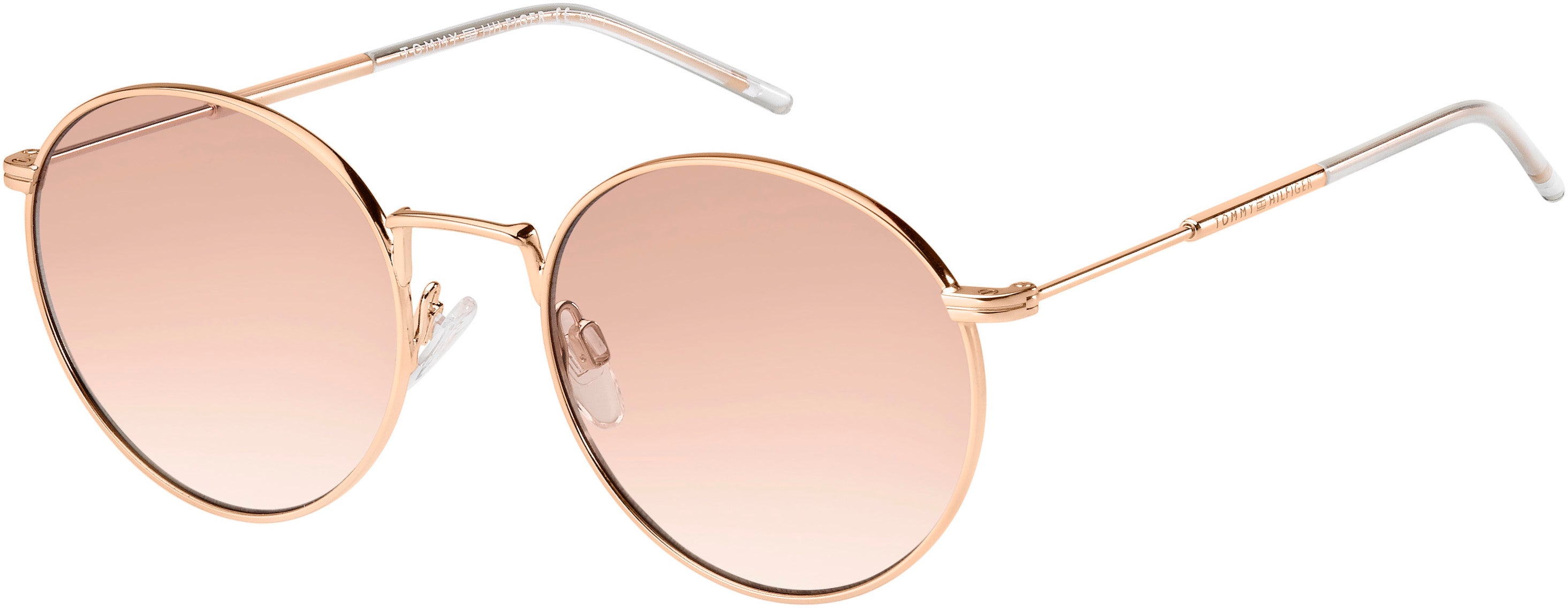 Tommy Hilfiger T. Hilfiger 1586/S Oval Modified Sunglasses 0DDB-0DDB  Gold Copper (9R Pink Gradient)