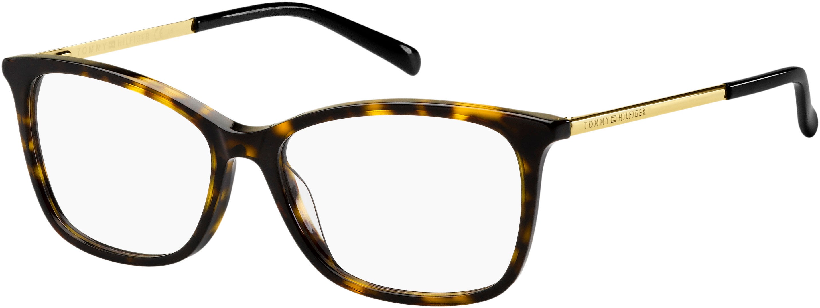 Tommy Hilfiger T. Hilfiger 1589 Cat Eye/butterfly Eyeglasses 0086-0086  Dark Havana (00 Demo Lens)