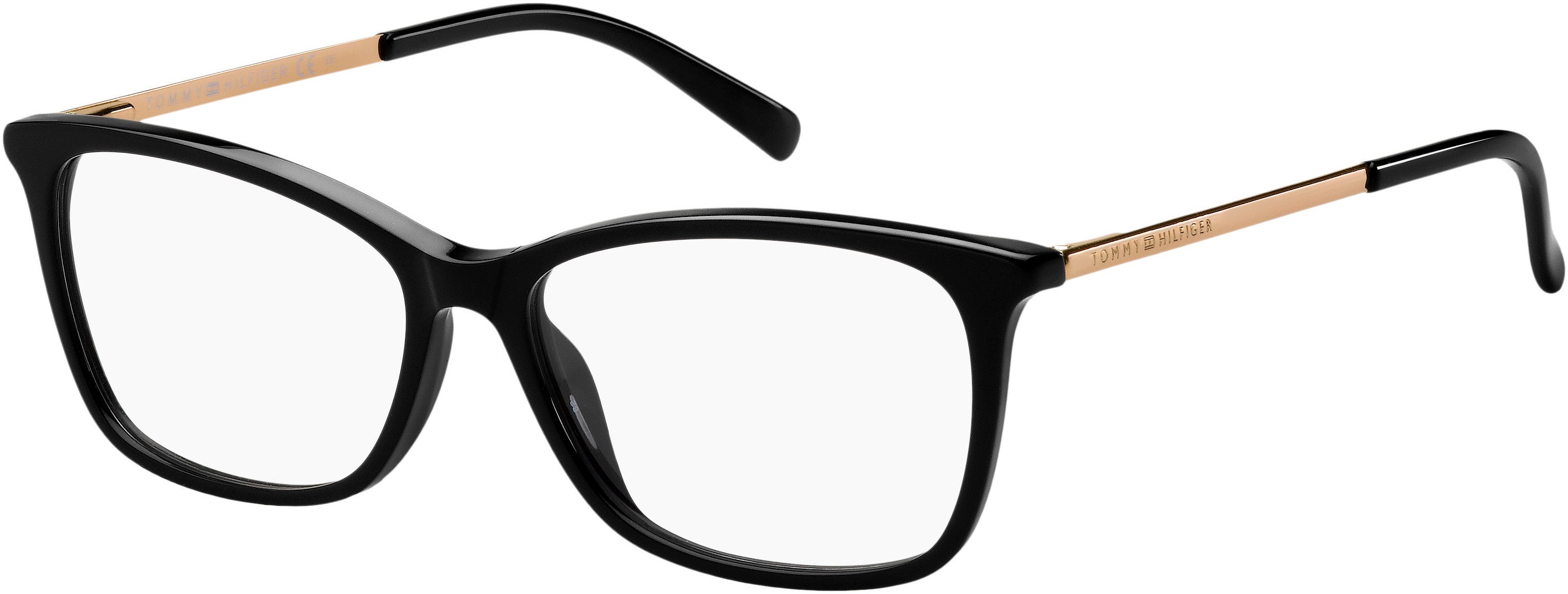 Tommy Hilfiger T. Hilfiger 1589 Cat Eye/butterfly Eyeglasses 0807-0807  Black (00 Demo Lens)