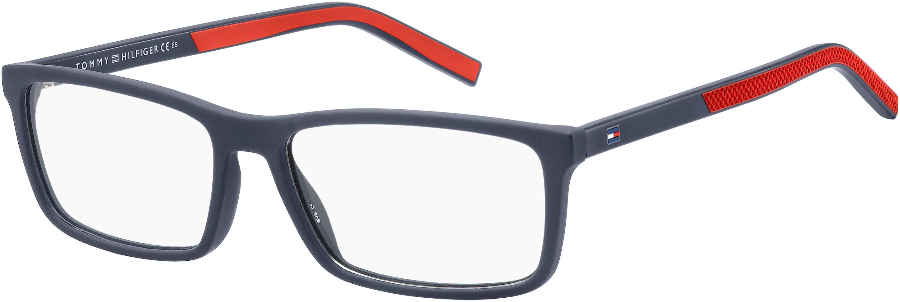 Tommy Hilfiger T. Hilfiger 1591 Rectangular Eyeglasses 0FLL-0FLL  Matte Blue (00 Demo Lens)