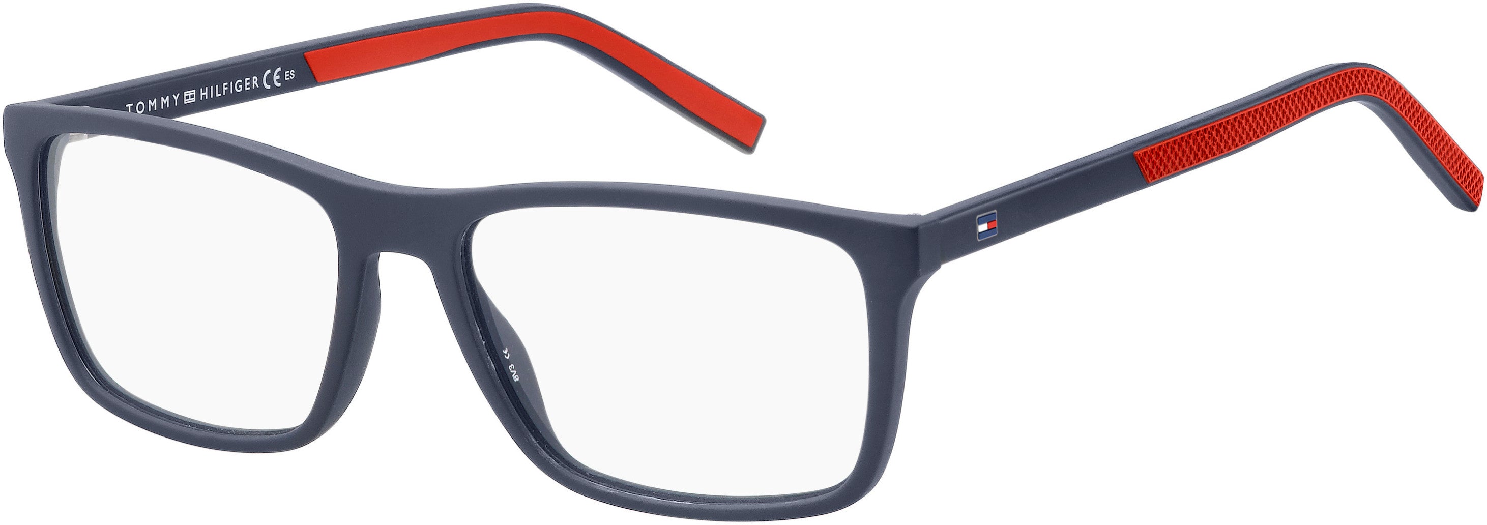 Tommy Hilfiger T. Hilfiger 1592 Rectangular Eyeglasses 0FLL-0FLL  Matte Blue (00 Demo Lens)