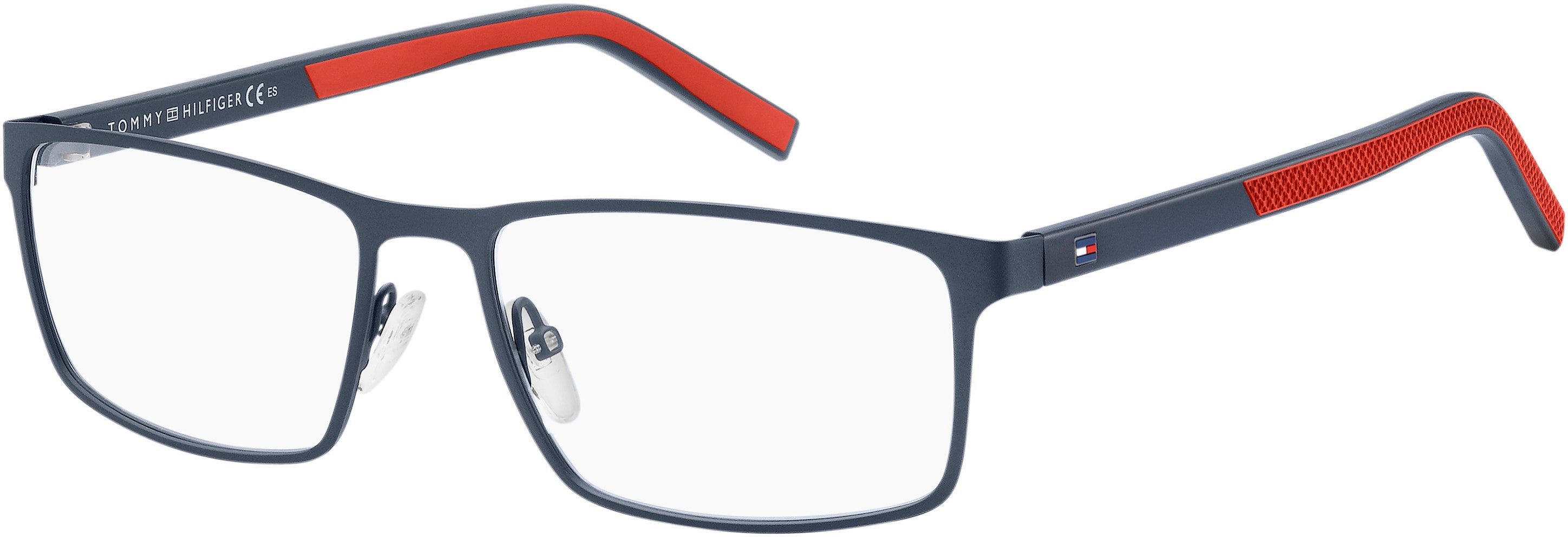 Tommy Hilfiger T. Hilfiger 1593 Rectangular Eyeglasses 0IPQ-0IPQ  Matte Bl Blue (00 Demo Lens)