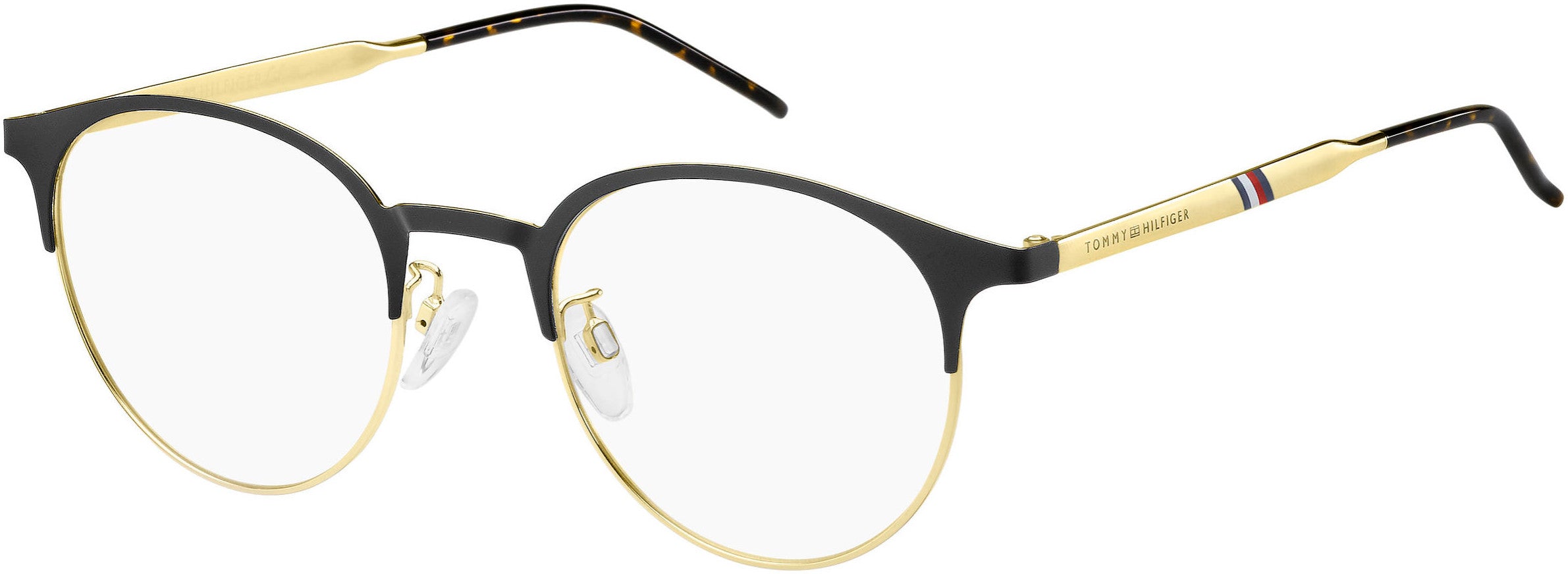 Tommy Hilfiger T. Hilfiger 1622/G Oval Modified Eyeglasses 0I46-0I46  Black Gold (00 Demo Lens)