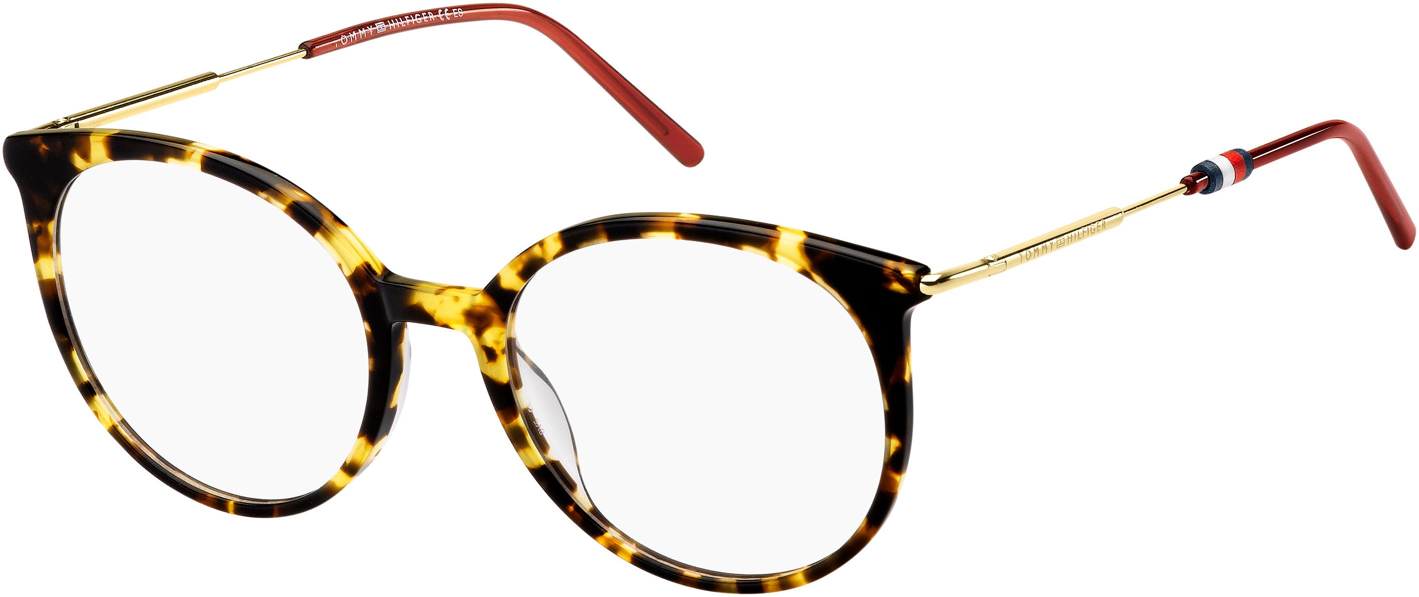 Tommy Hilfiger T. Hilfiger 1630 Cat Eye/butterfly Eyeglasses 0086-0086  Dark Havana (00 Demo Lens)