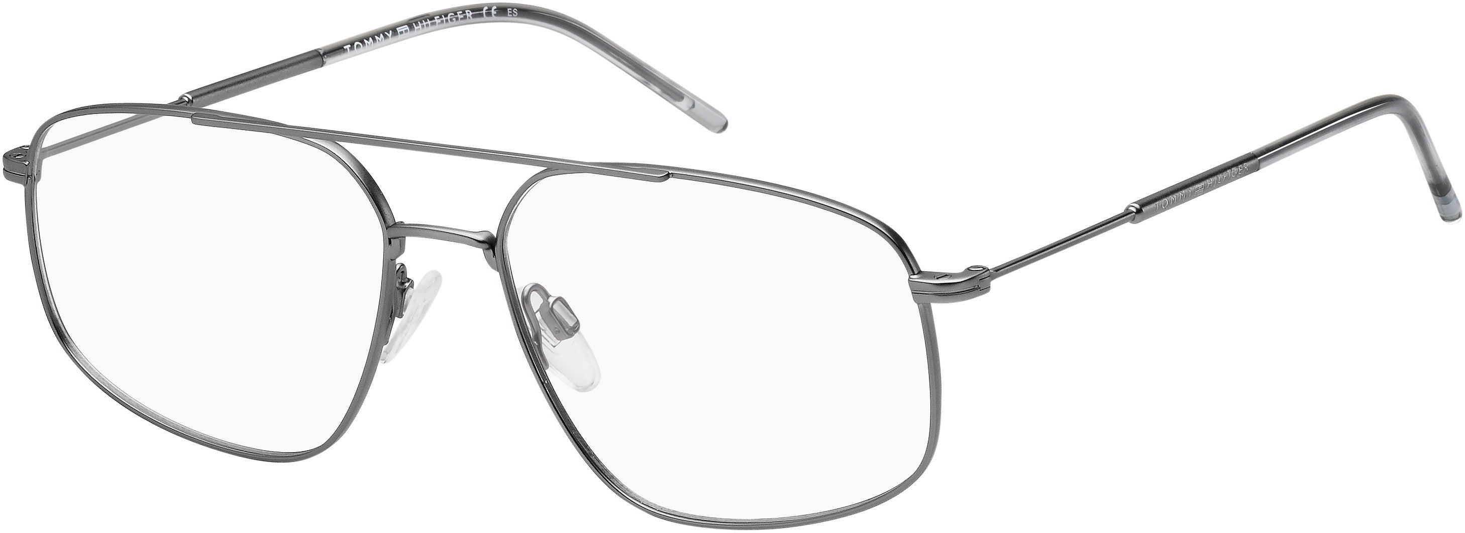 Tommy Hilfiger T. Hilfiger 1631 Rectangular Eyeglasses 0R80-0R80  Semi Matte Dark Ruthenium (00 Demo Lens)