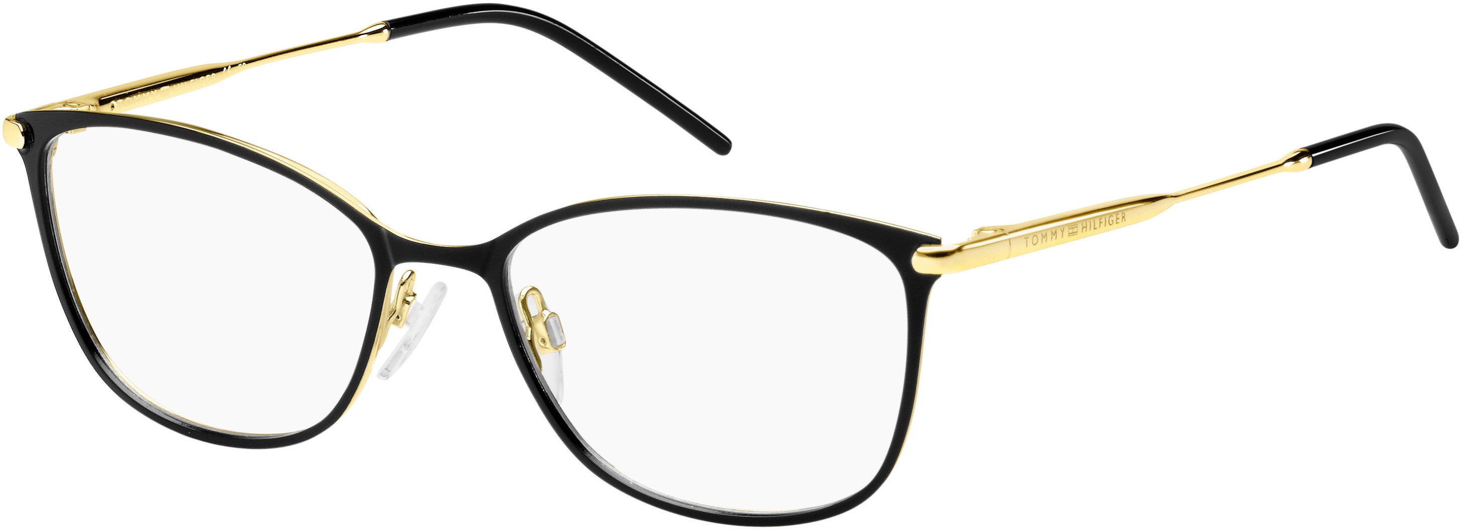 Tommy Hilfiger T. Hilfiger 1637 Cat Eye/butterfly Eyeglasses 02M2-02M2  Black Gold (00 Demo Lens)