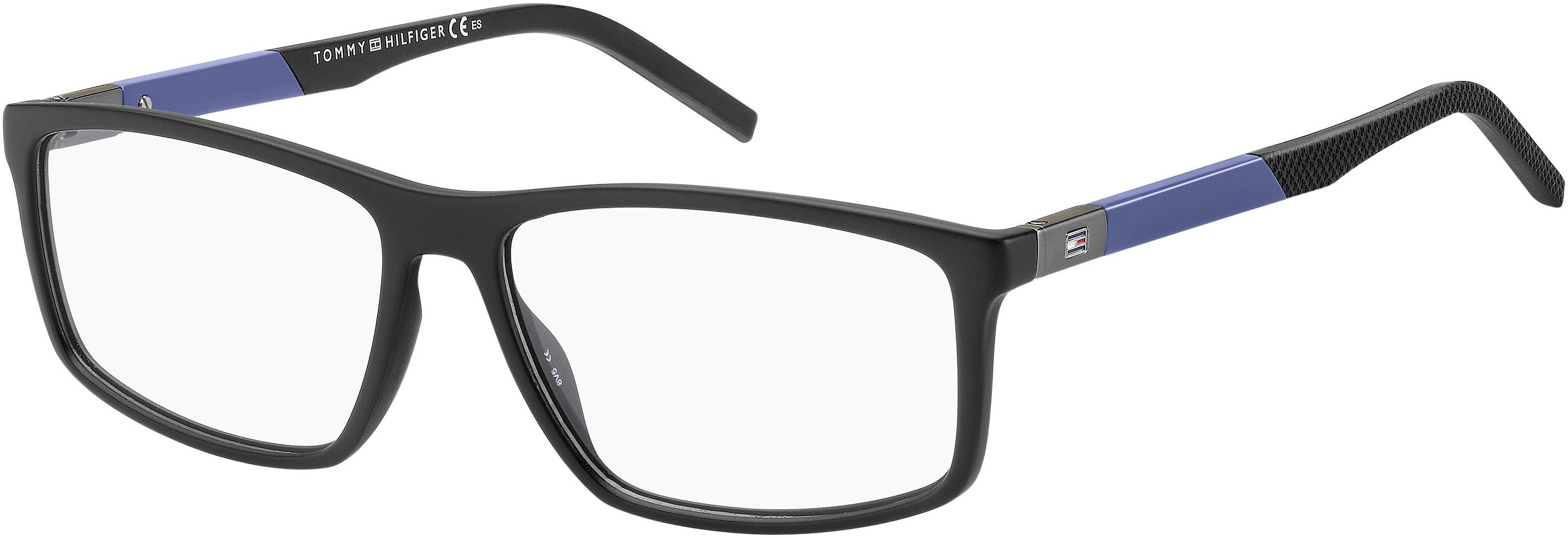 Tommy Hilfiger T. Hilfiger 1638 Rectangular Eyeglasses 0003-0003  Matte Black (00 Demo Lens)