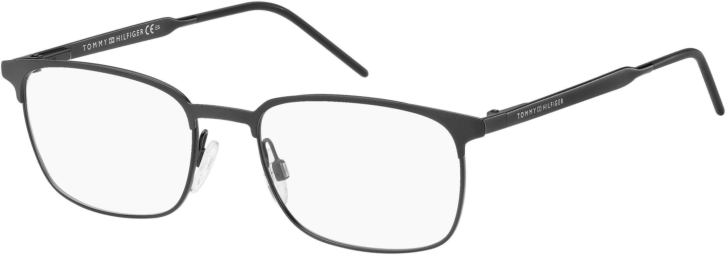 Tommy Hilfiger T. Hilfiger 1643 Rectangular Eyeglasses 0807-0807  Black (00 Demo Lens)