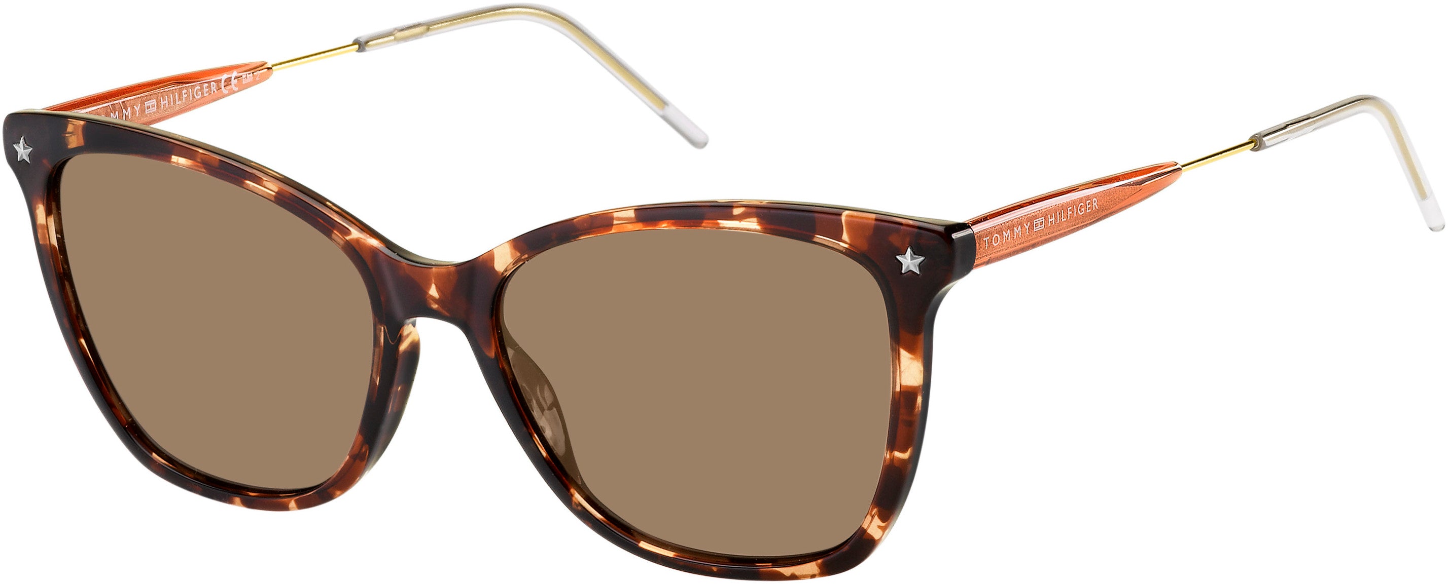 Tommy Hilfiger T. Hilfiger 1647/S Cat Eye/butterfly Sunglasses 0086-0086  Dark Havana (70 Brown)
