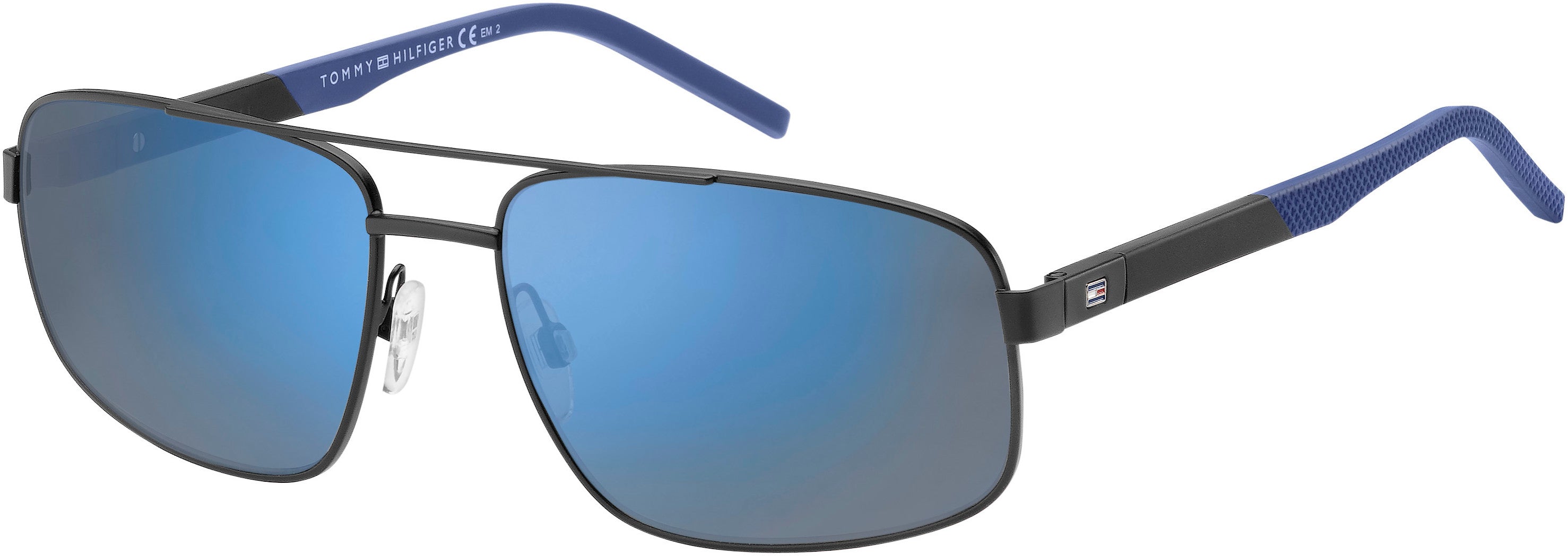 Tommy Hilfiger T. Hilfiger 1651/S Navigator Sunglasses 0003-0003  Matte Black (2Y Blue Mirror)