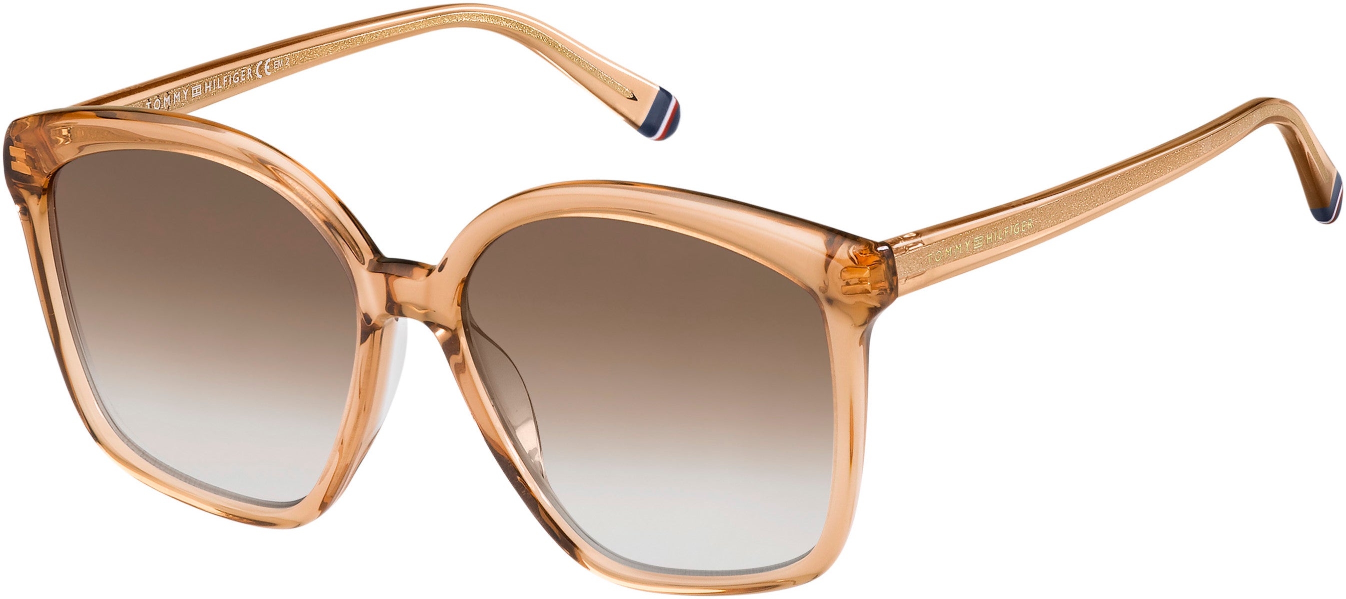 Tommy Hilfiger T. Hilfiger 1669/S Rectangular Sunglasses 0733-0733  Peach (HA Brown Gradient)