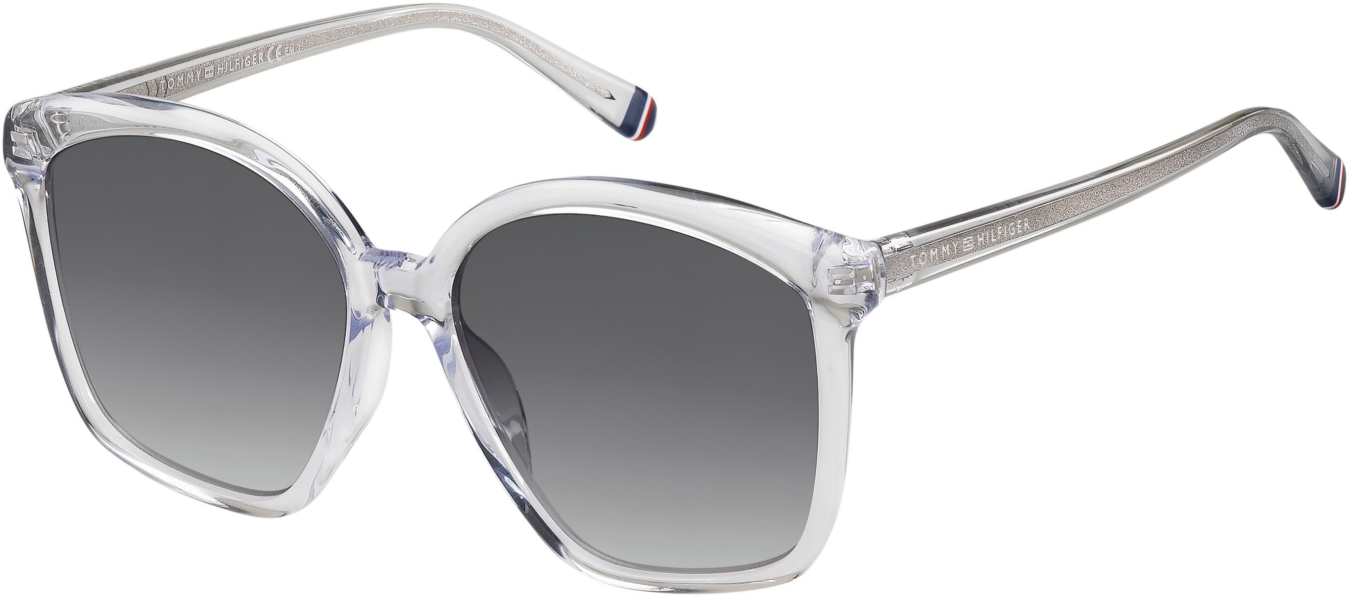 Tommy Hilfiger T. Hilfiger 1669/S Rectangular Sunglasses 0900-0900  Crystal (9O Dark Gray Gradient)