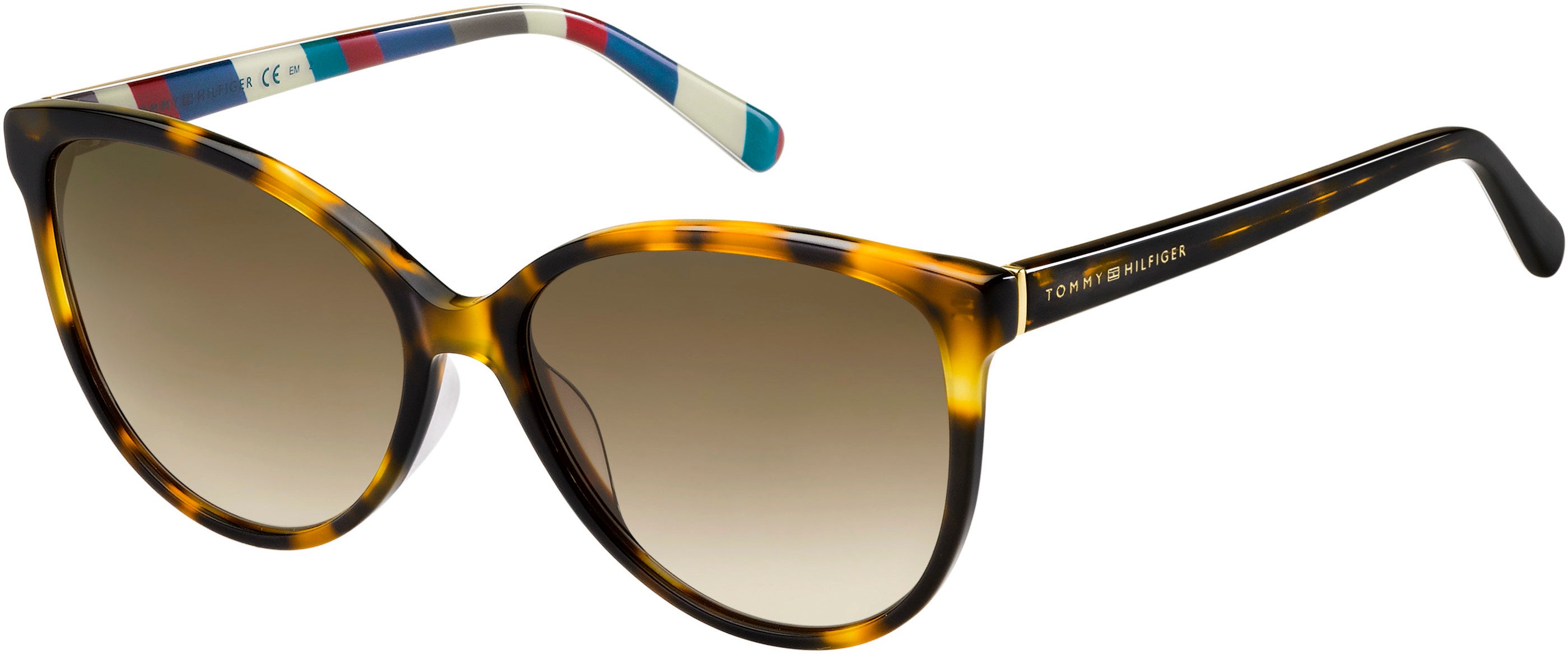 Tommy Hilfiger T. Hilfiger 1670/S Cat Eye/butterfly Sunglasses 0086-0086  Dark Havana (HA Brown Gradient)