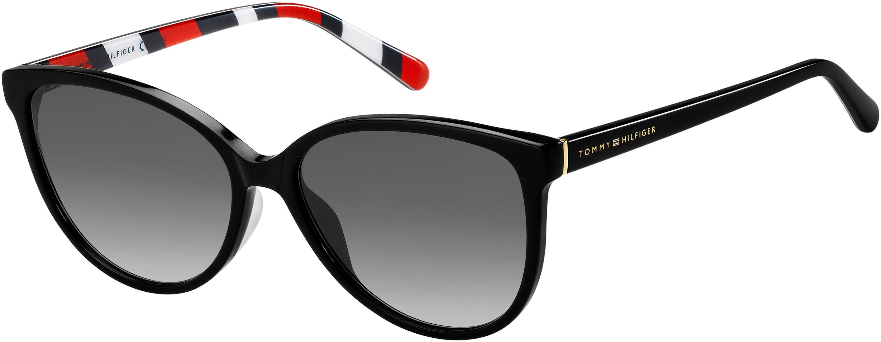 Tommy Hilfiger T. Hilfiger 1670/S Cat Eye/butterfly Sunglasses 0807-0807  Black (9O Dark Gray Gradient)
