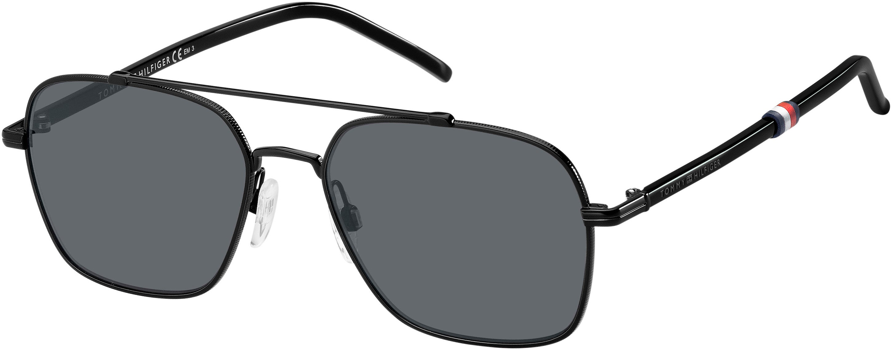 Tommy Hilfiger T. Hilfiger 1671/S Navigator Sunglasses 0807-0807  Black (IR Gray)