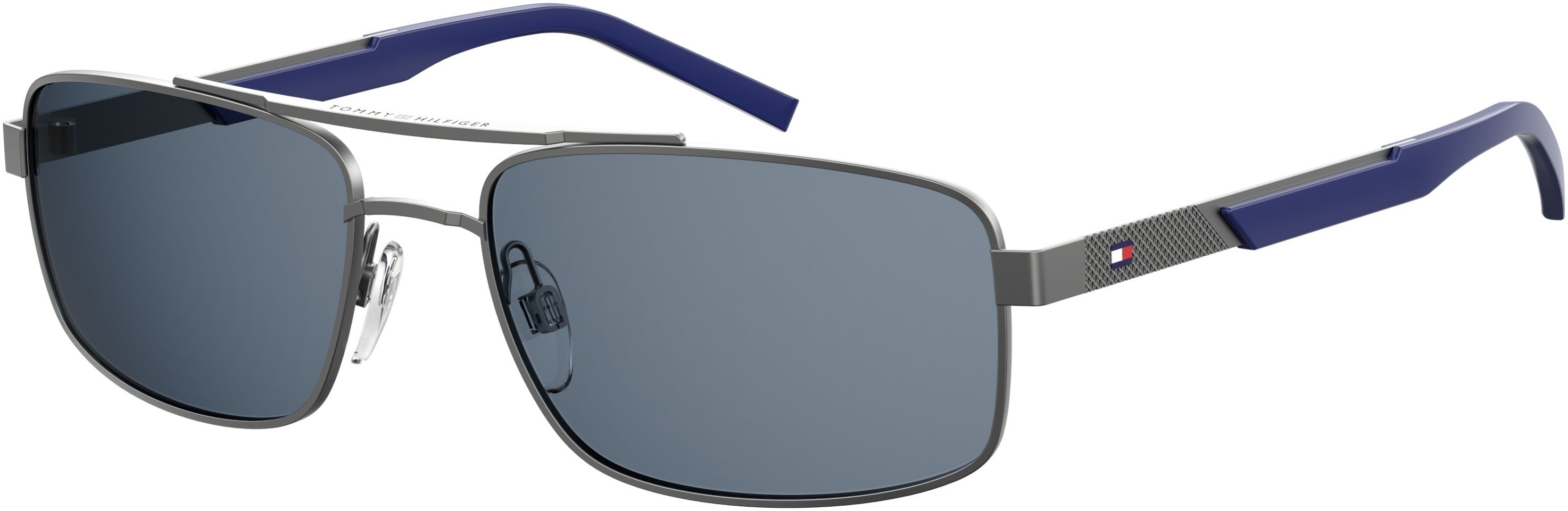 Tommy Hilfiger T. Hilfiger 1674/S Rectangular Sunglasses 0R81-0R81  Matte Ruthenium (KU Blue)