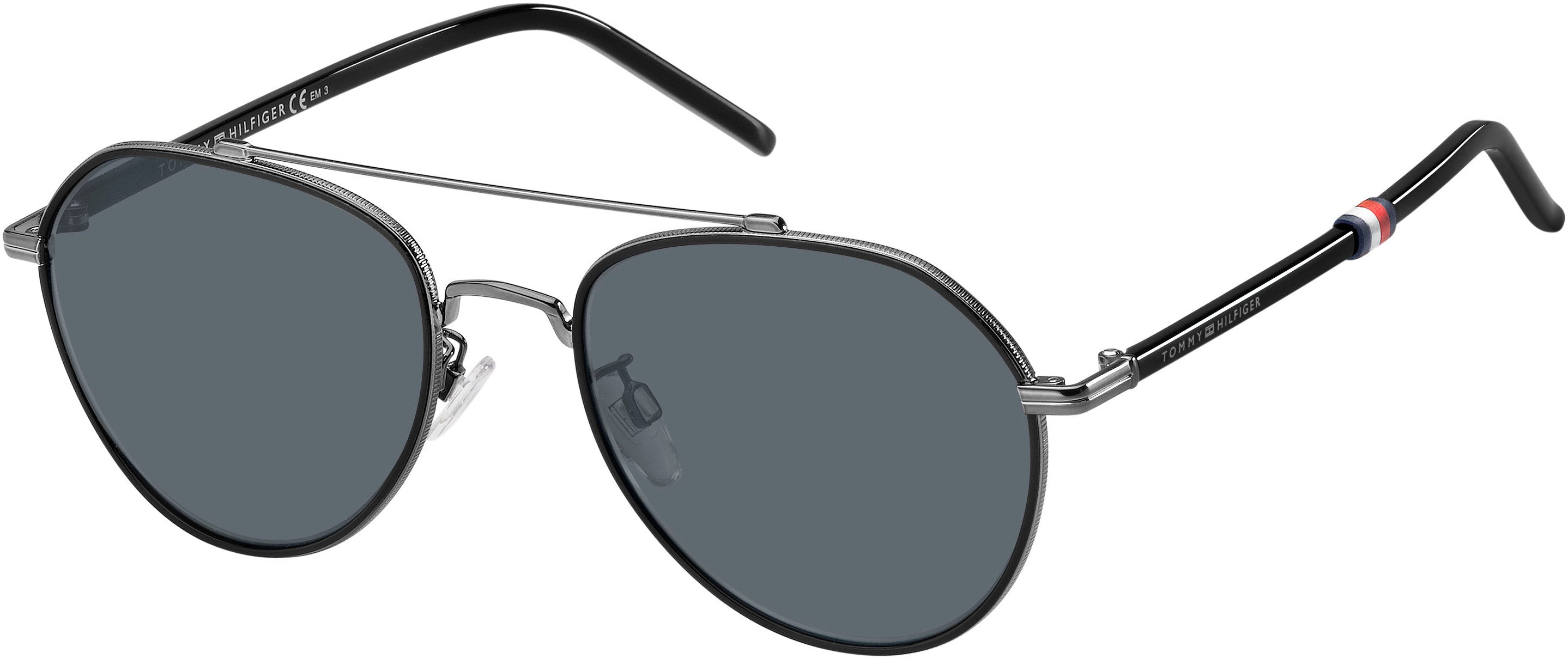 Tommy Hilfiger T. Hilfiger 1678/F/S Aviator Sunglasses 0V81-0V81  Dark Ruthenium Black (IR Gray)