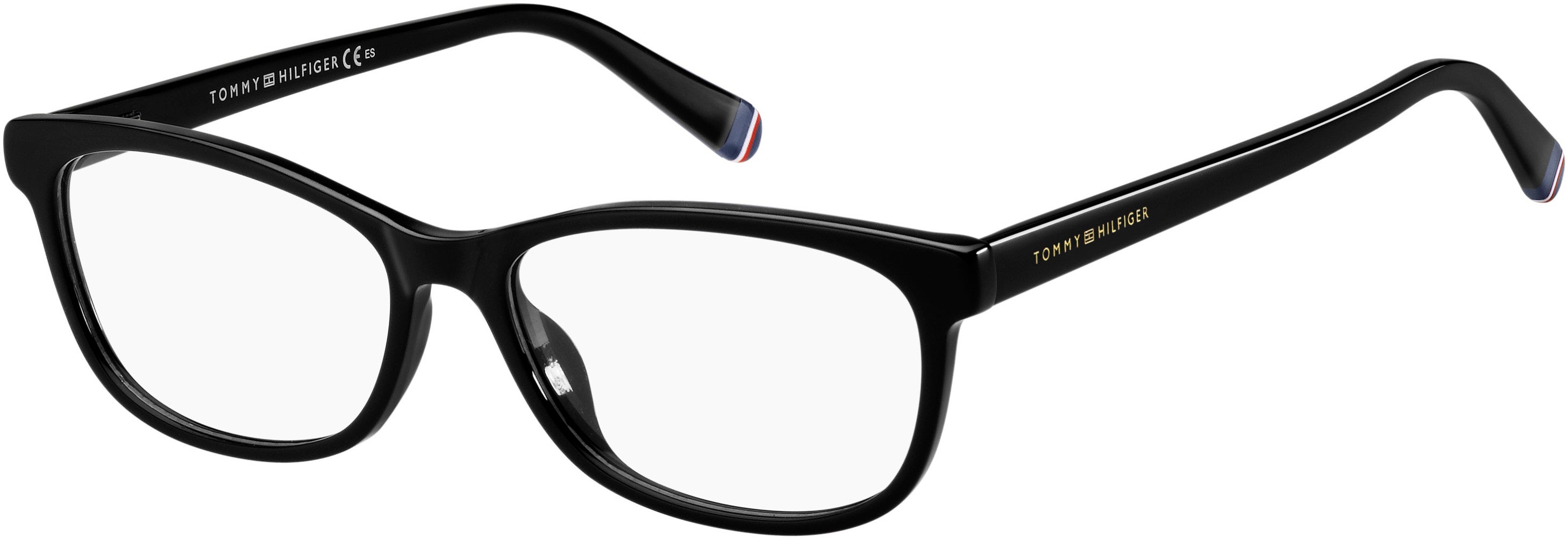 Tommy Hilfiger T. Hilfiger 1682 Cat Eye/butterfly Eyeglasses 0807-0807  Black (00 Demo Lens)