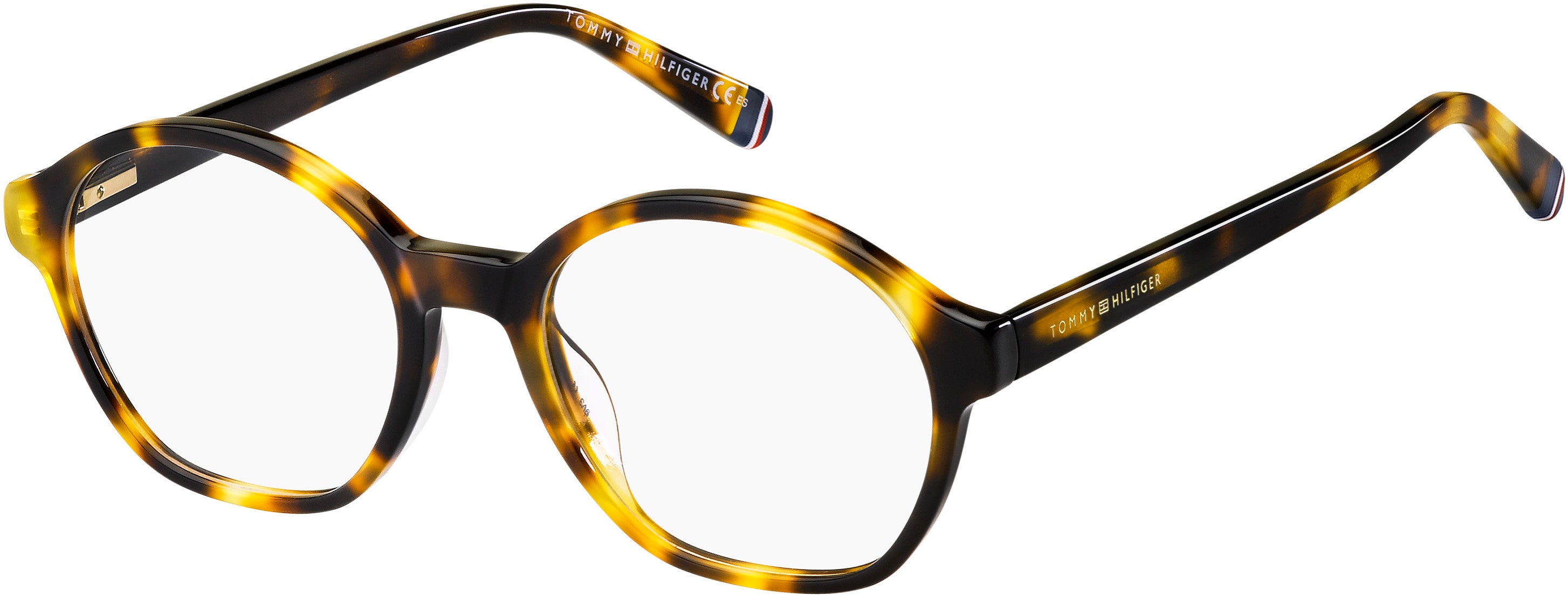 Tommy Hilfiger T. Hilfiger 1683 Oval Modified Eyeglasses 0086-0086  Dark Havana (00 Demo Lens)