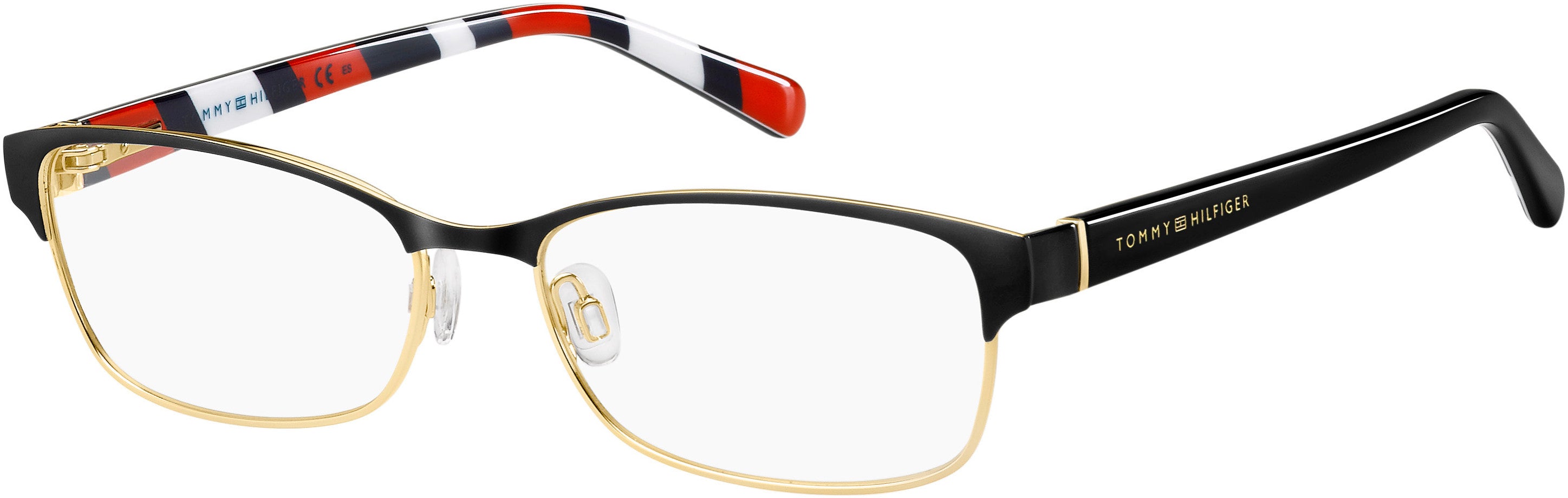 Tommy Hilfiger T. Hilfiger 1684 Cat Eye/butterfly Eyeglasses 02M2-02M2  Black Gold (00 Demo Lens)