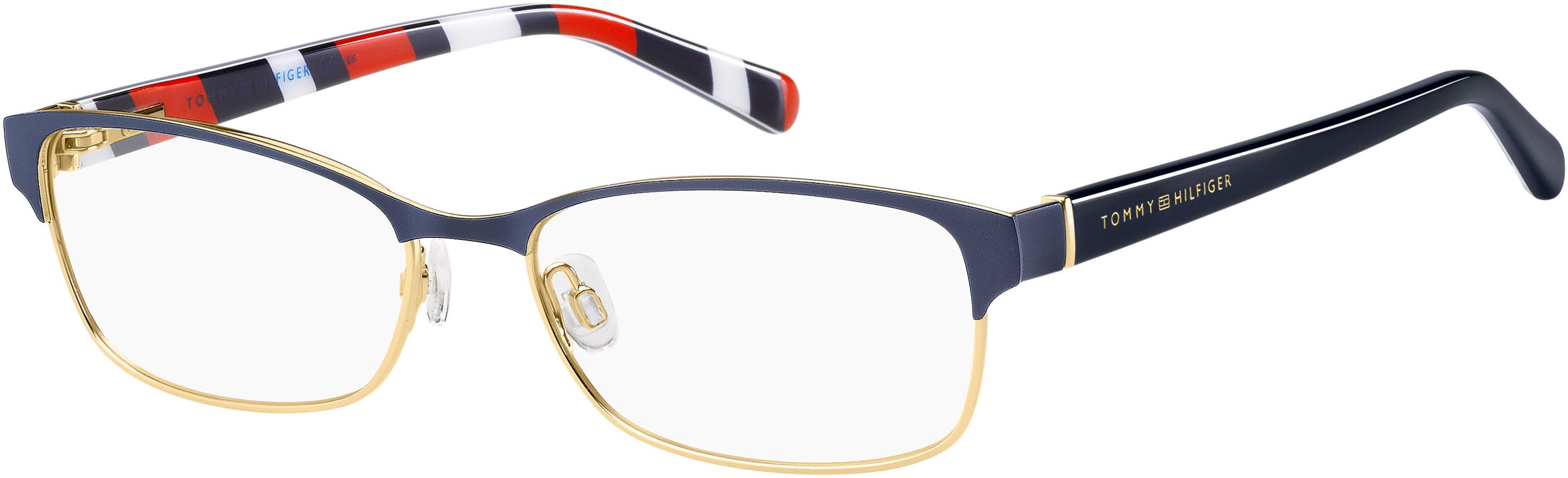 Tommy Hilfiger T. Hilfiger 1684 Cat Eye/butterfly Eyeglasses 0KY2-0KY2  Blue Gold (00 Demo Lens)