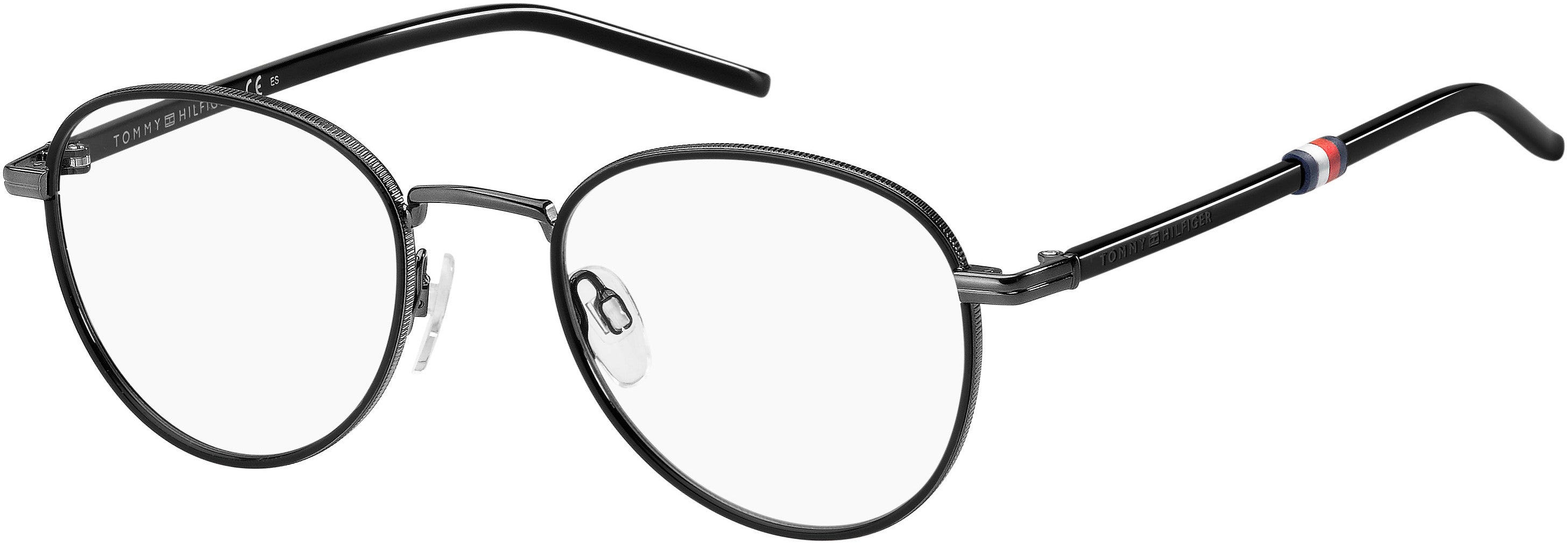 Tommy Hilfiger T. Hilfiger 1687 Tea Cup Eyeglasses 0V81-0V81  Dark Ruthenium Black (00 Demo Lens)