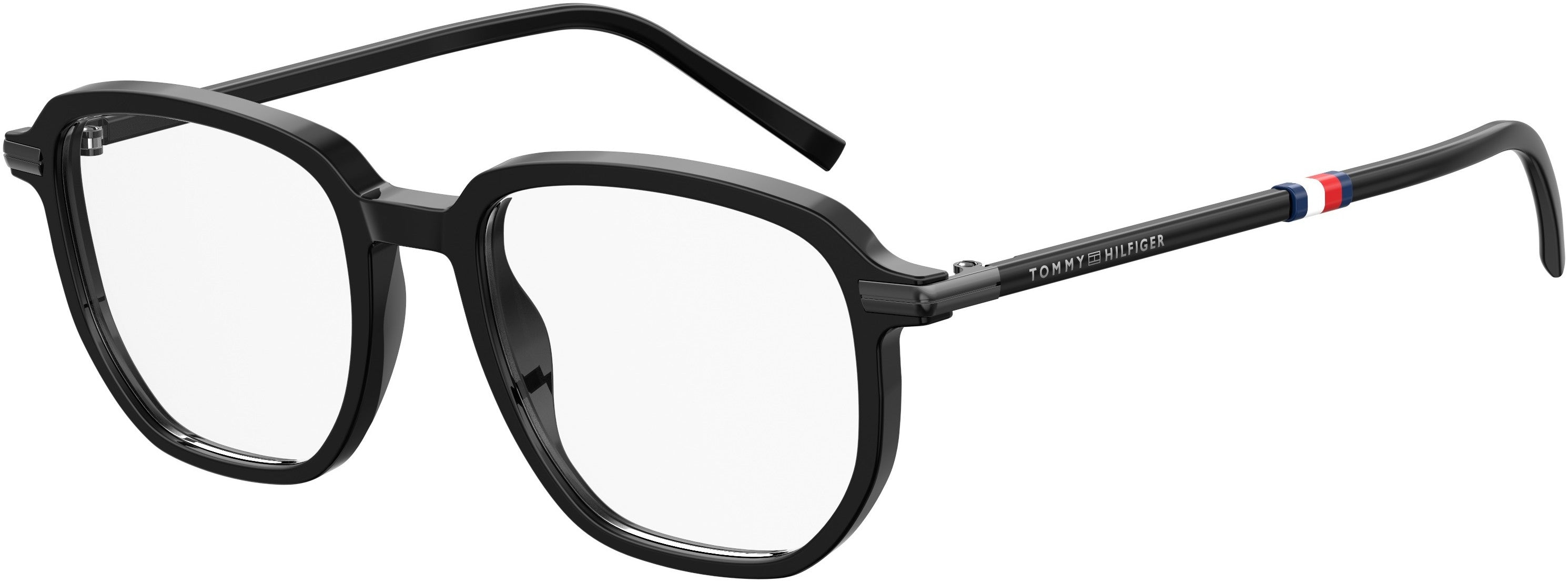 Tommy Hilfiger T. Hilfiger 1689 Rectangular Eyeglasses 0807-0807  Black (00 Demo Lens)