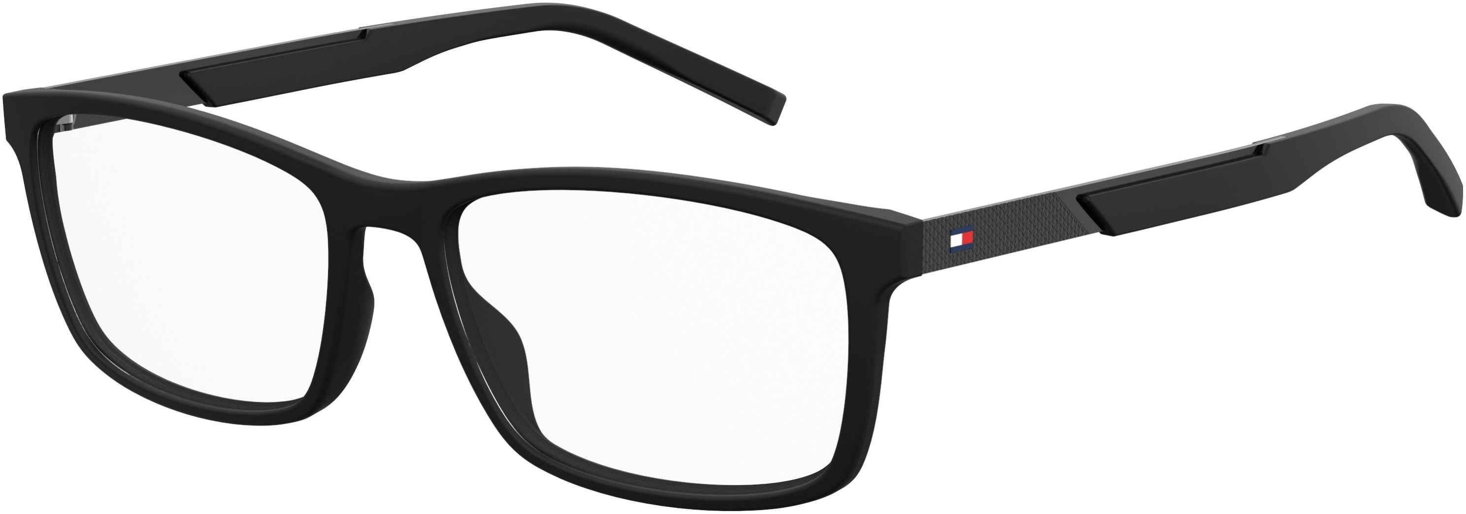 Tommy Hilfiger T. Hilfiger 1694 Rectangular Eyeglasses 0003-0003  Matte Black (00 Demo Lens)