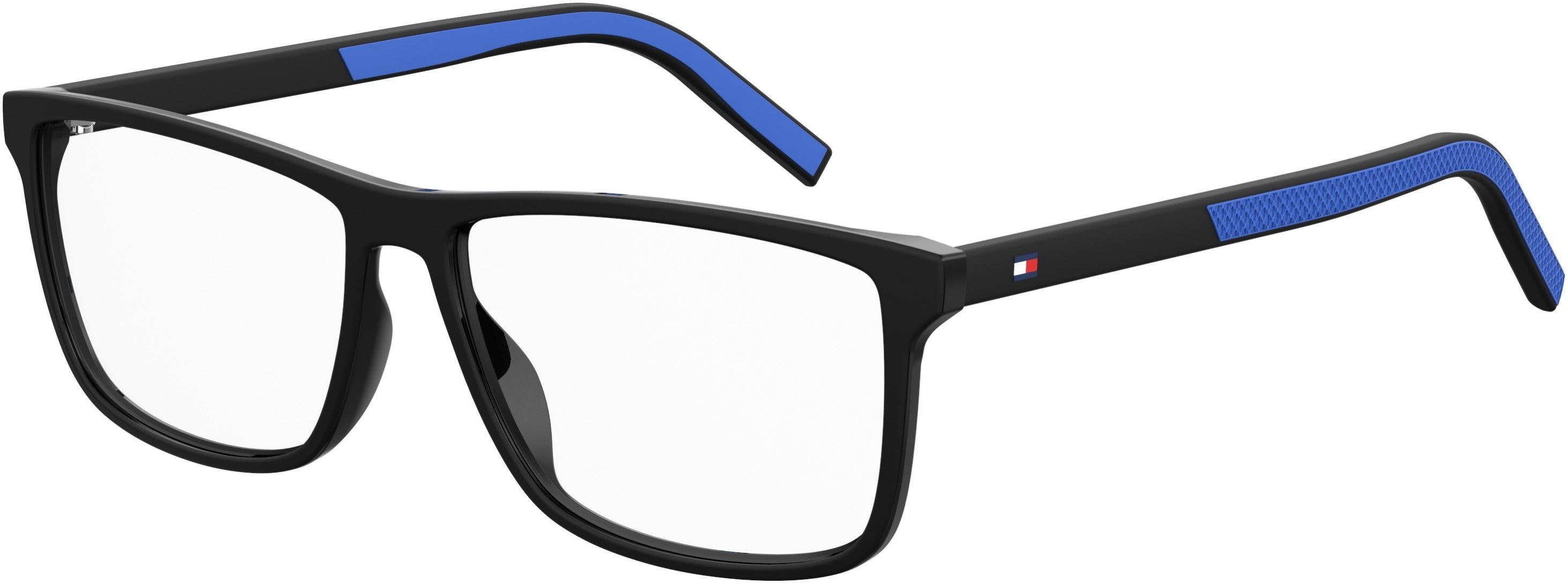 Tommy Hilfiger T. Hilfiger 1696 Rectangular Eyeglasses 0D51-0D51  Black Blue (00 Demo Lens)