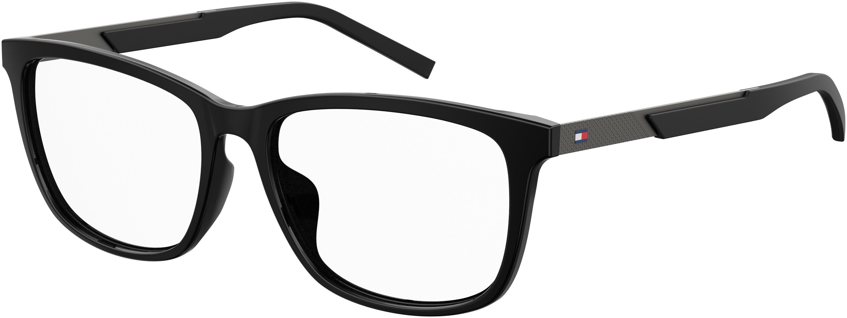 Tommy Hilfiger T. Hilfiger 1701/F Rectangular Eyeglasses 0807-0807  Black (00 Demo Lens)