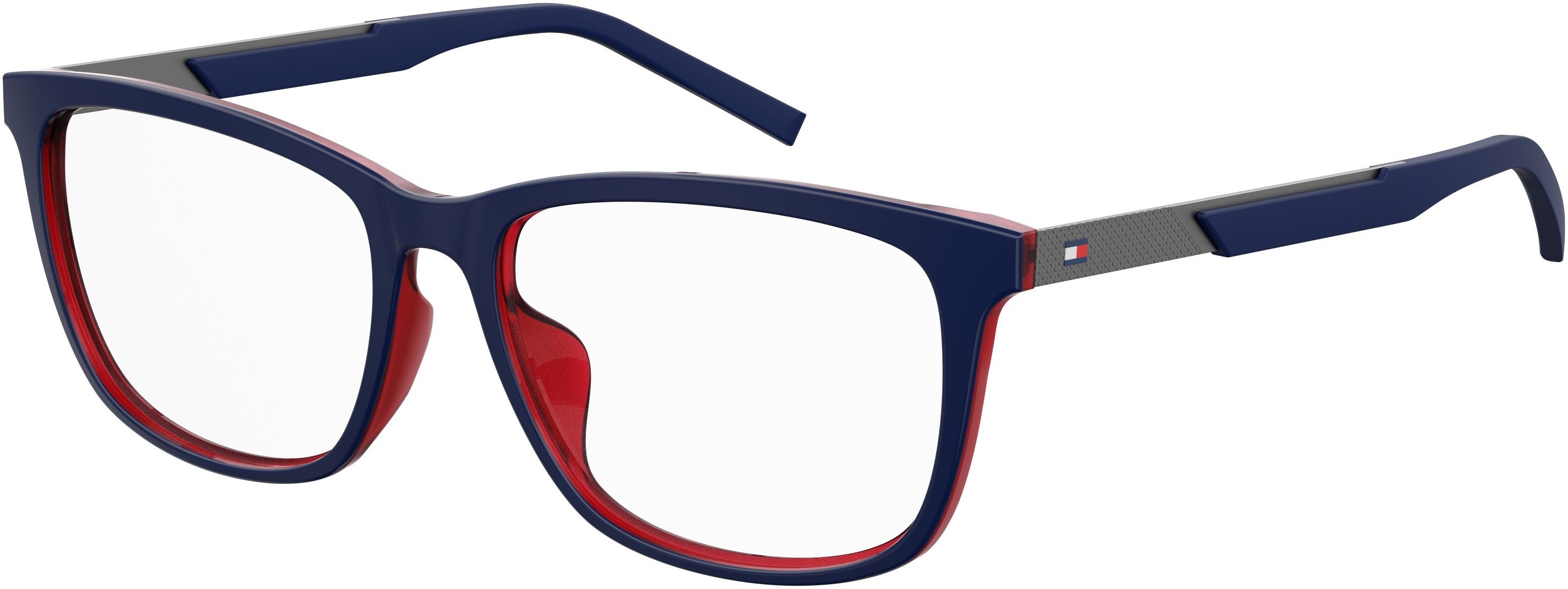 Tommy Hilfiger T. Hilfiger 1701/F Rectangular Eyeglasses 08RU-08RU  Bl Red White (00 Demo Lens)