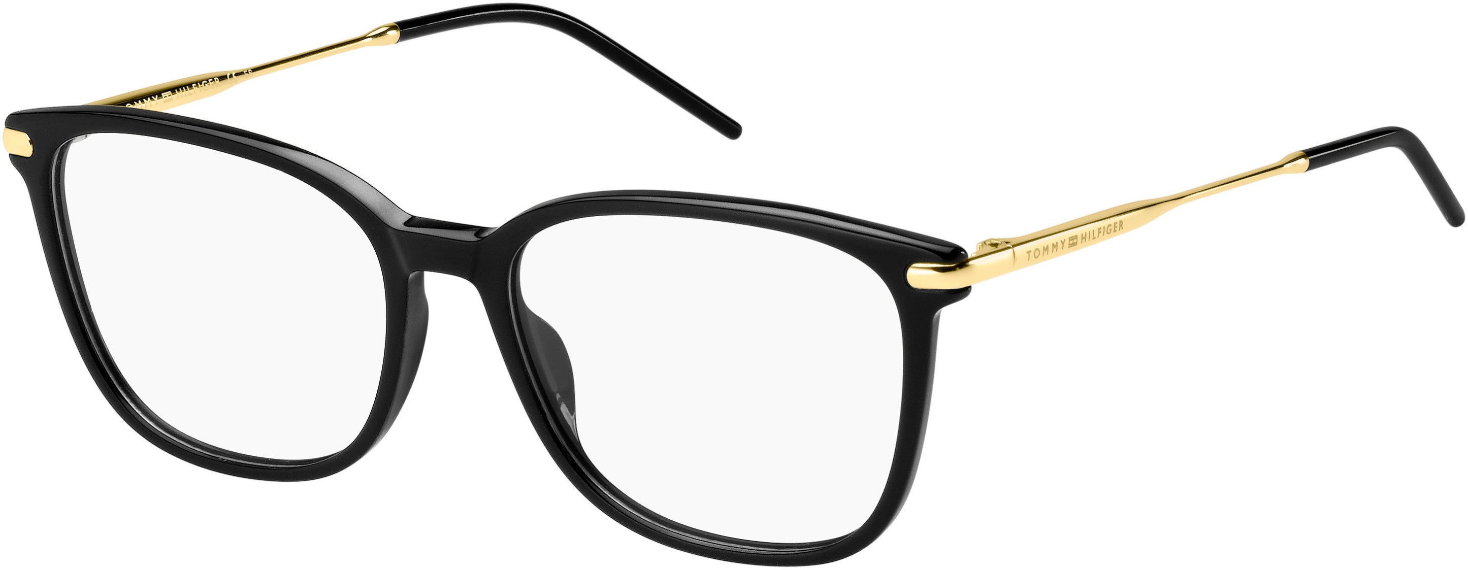 Tommy Hilfiger T. Hilfiger 1708 Rectangular Eyeglasses 0807-0807  Black (00 Demo Lens)