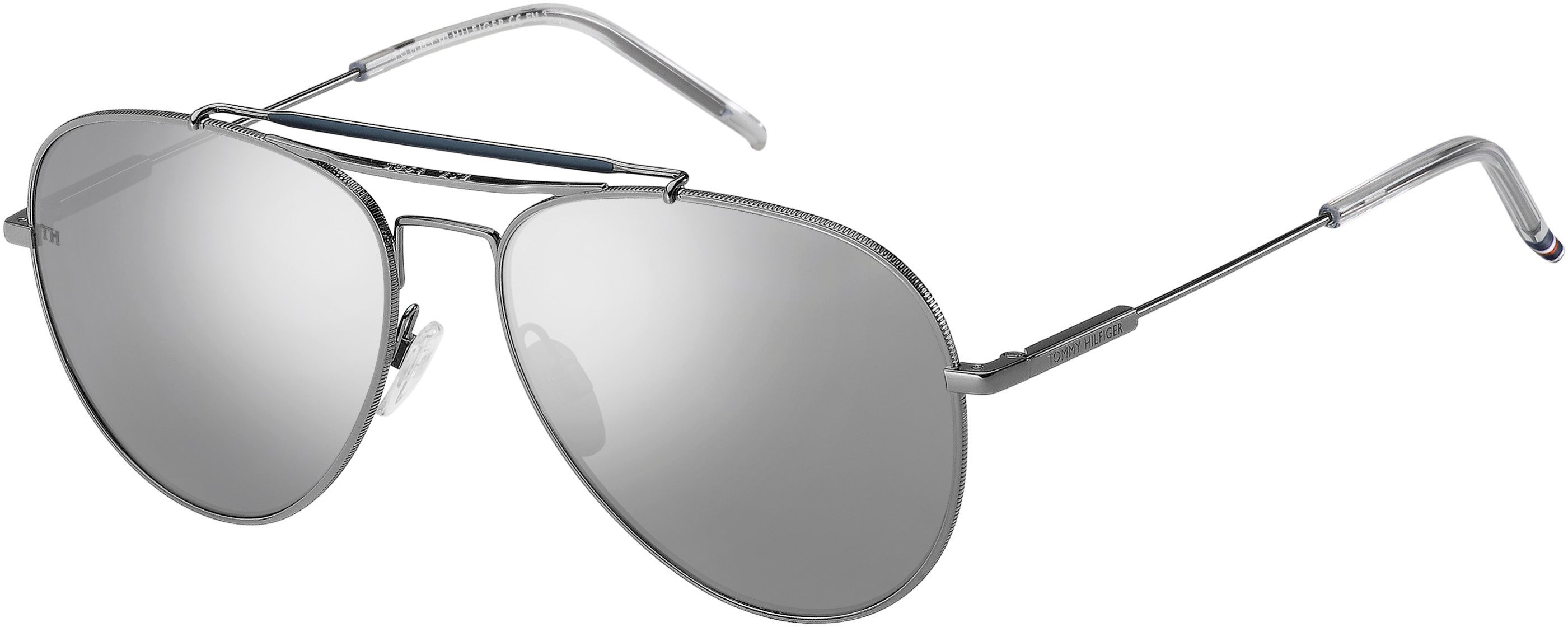 Tommy Hilfiger T. Hilfiger 1709/S Aviator Sunglasses 06LB-06LB  Ruthenium (T4 Silver Mirror)