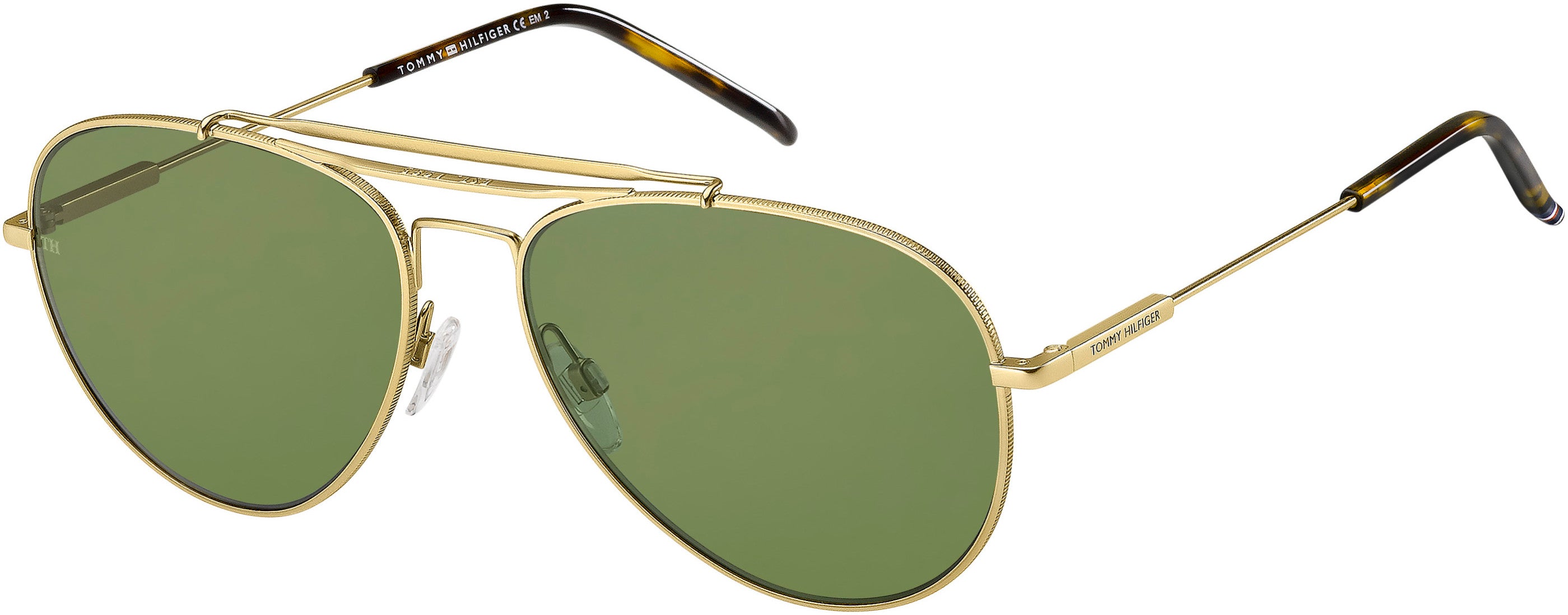 Tommy Hilfiger T. Hilfiger 1709/S Aviator Sunglasses 0AOZ-0AOZ  Semi Matte Gold (QT Green)