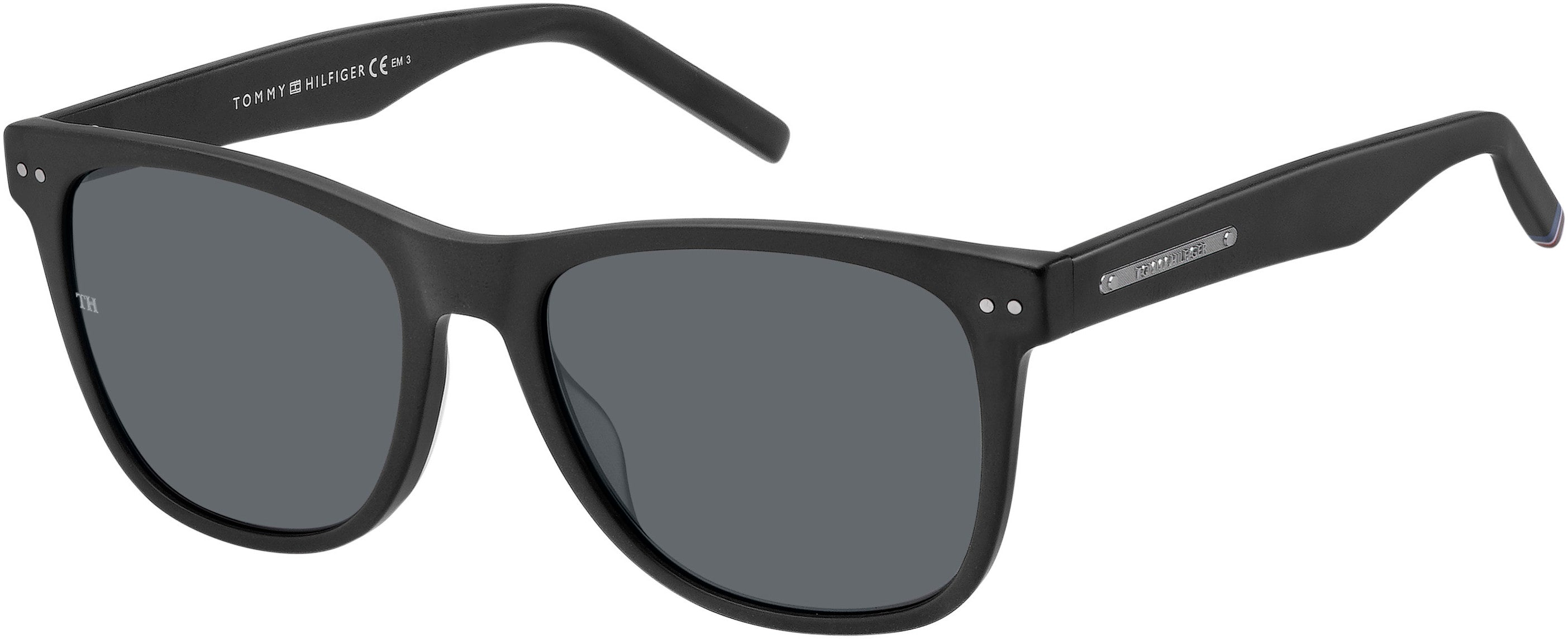 Tommy Hilfiger T. Hilfiger 1712/S Rectangular Sunglasses 0003-0003  Matte Black (IR Gray)