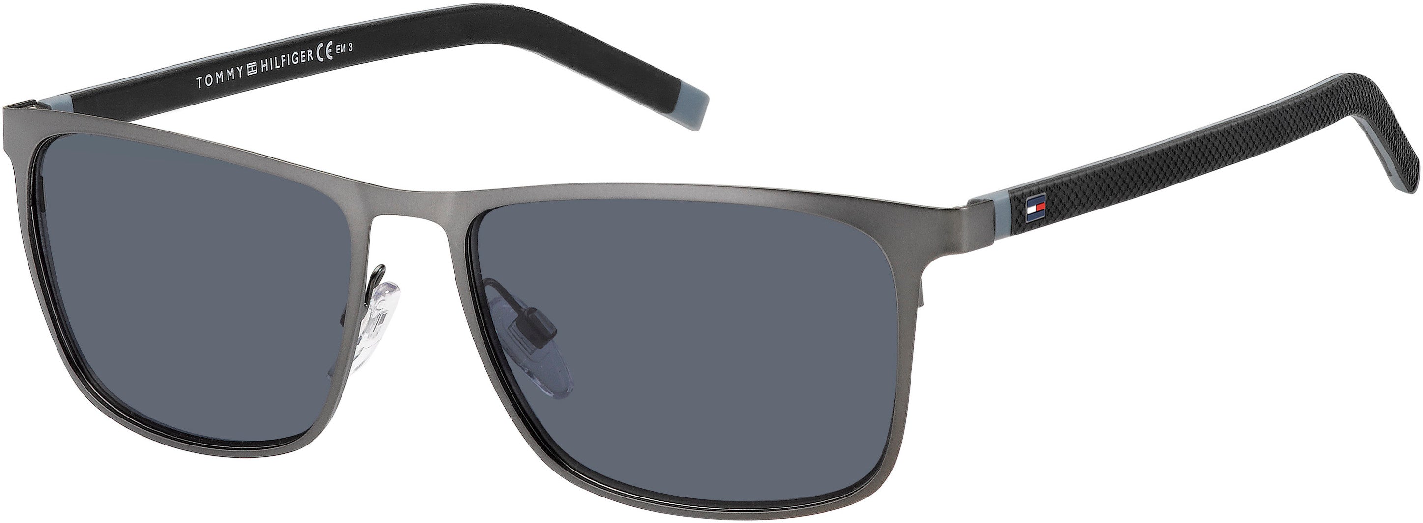Tommy Hilfiger T. Hilfiger 1716/S Rectangular Sunglasses 0V81-0V81  Dark Ruthenium Black (IR Gray)