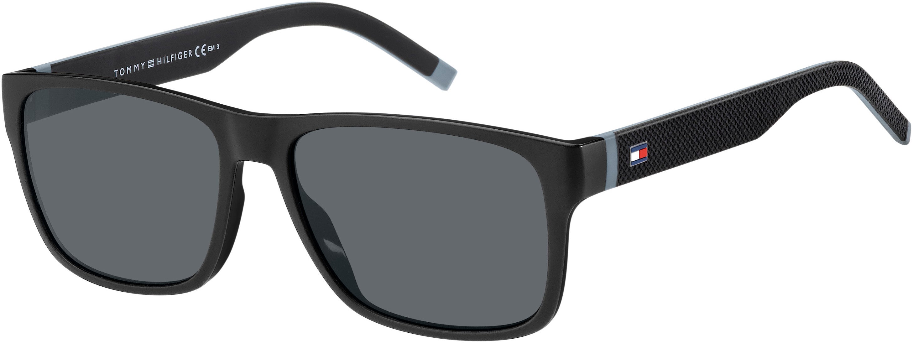 Tommy Hilfiger T. Hilfiger 1718/S Rectangular Sunglasses 008A-008A  Black Gray (IR Gray)