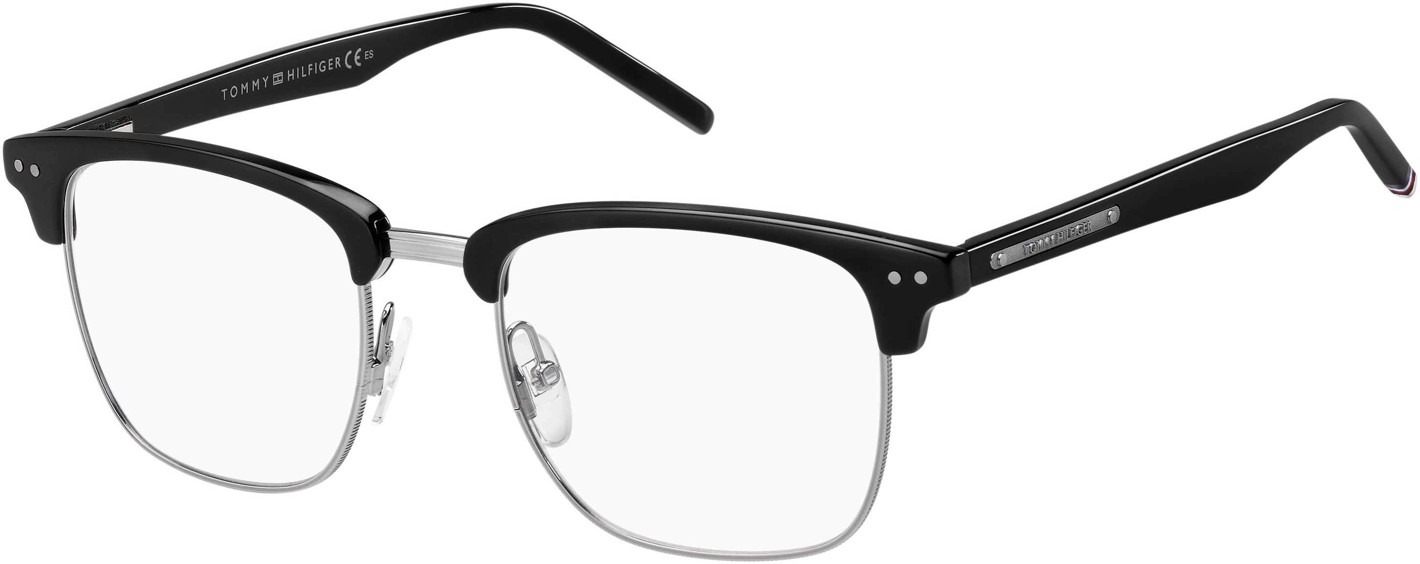 Tommy Hilfiger T. Hilfiger 1730 Rectangular Eyeglasses 0807-0807  Black (00 Demo Lens)