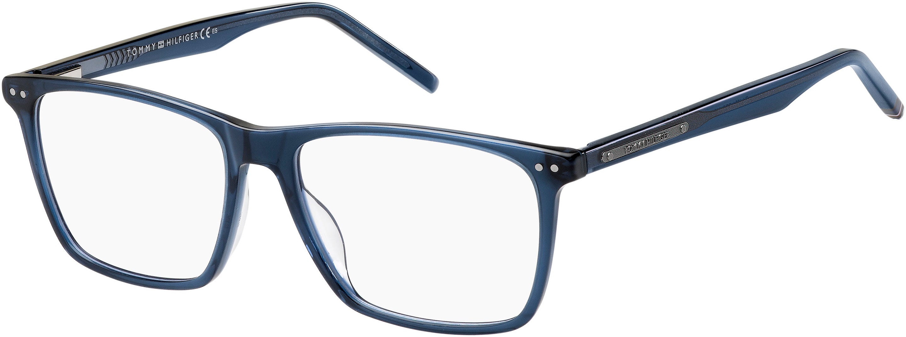 Tommy Hilfiger T. Hilfiger 1731 Rectangular Eyeglasses 0GEG-0GEG  Transparent Blue Transparent Blue (00 Demo Lens)