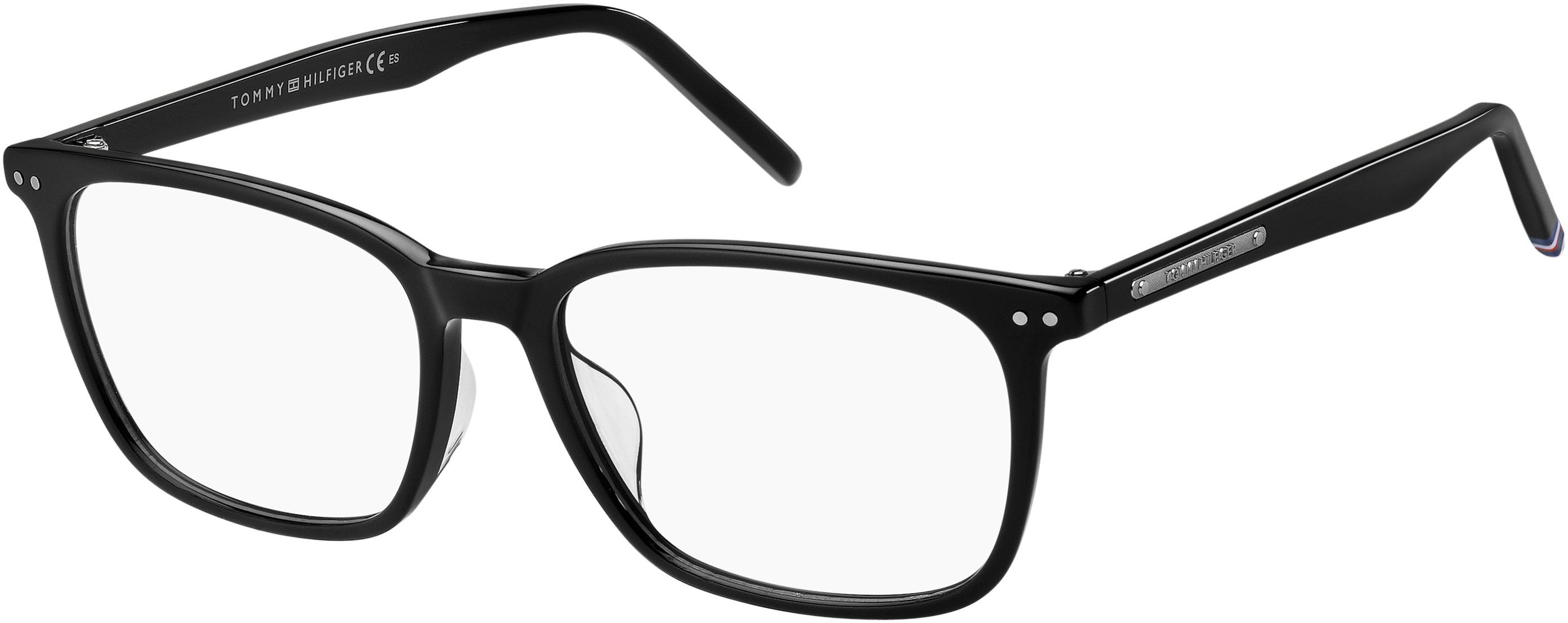 Tommy Hilfiger T. Hilfiger 1737/F Rectangular Eyeglasses 0807-0807  Black (00 Demo Lens)