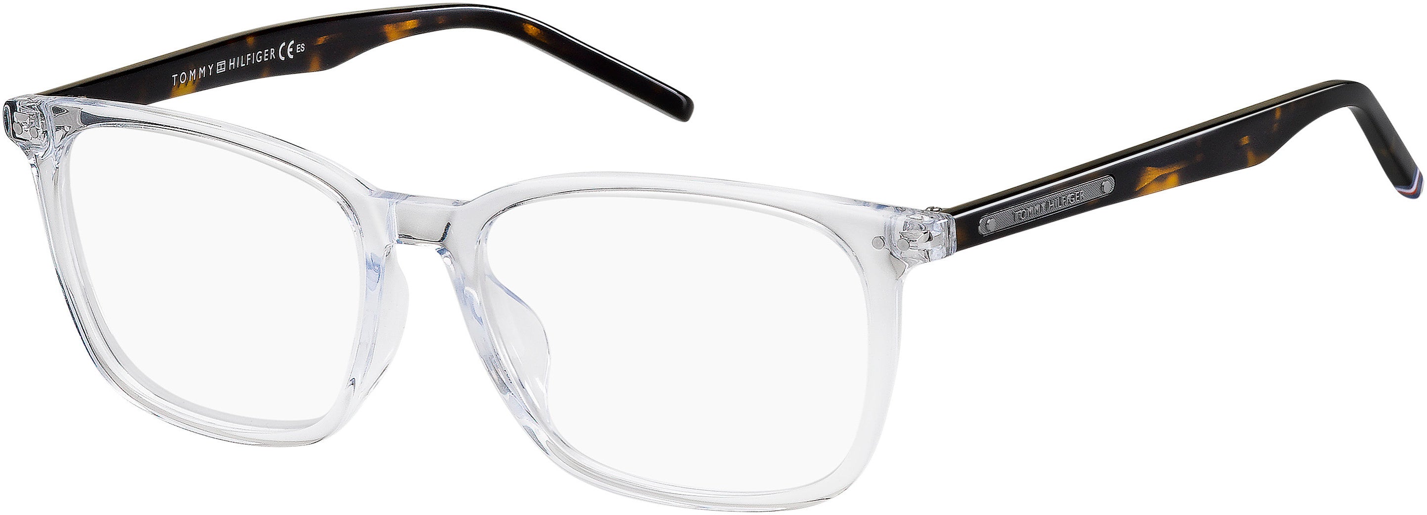 Tommy Hilfiger T. Hilfiger 1737/F Rectangular Eyeglasses 0AIO-0AIO  Crystal Havana (00 Demo Lens)