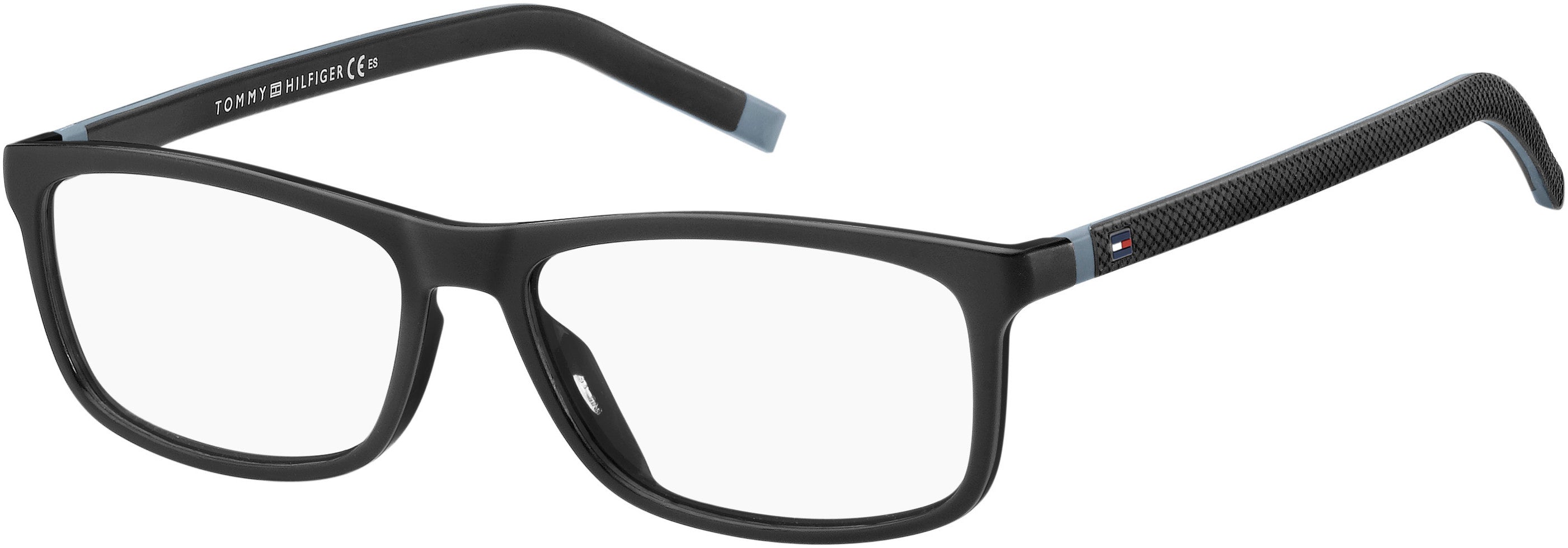 Tommy Hilfiger T. Hilfiger 1741 Rectangular Eyeglasses 008A-008A  Black Gray (00 Demo Lens)