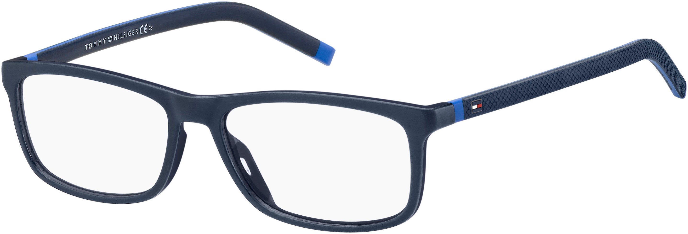 Tommy Hilfiger T. Hilfiger 1741 Rectangular Eyeglasses 0IPQ-0IPQ  Matte Bl Blue (00 Demo Lens)