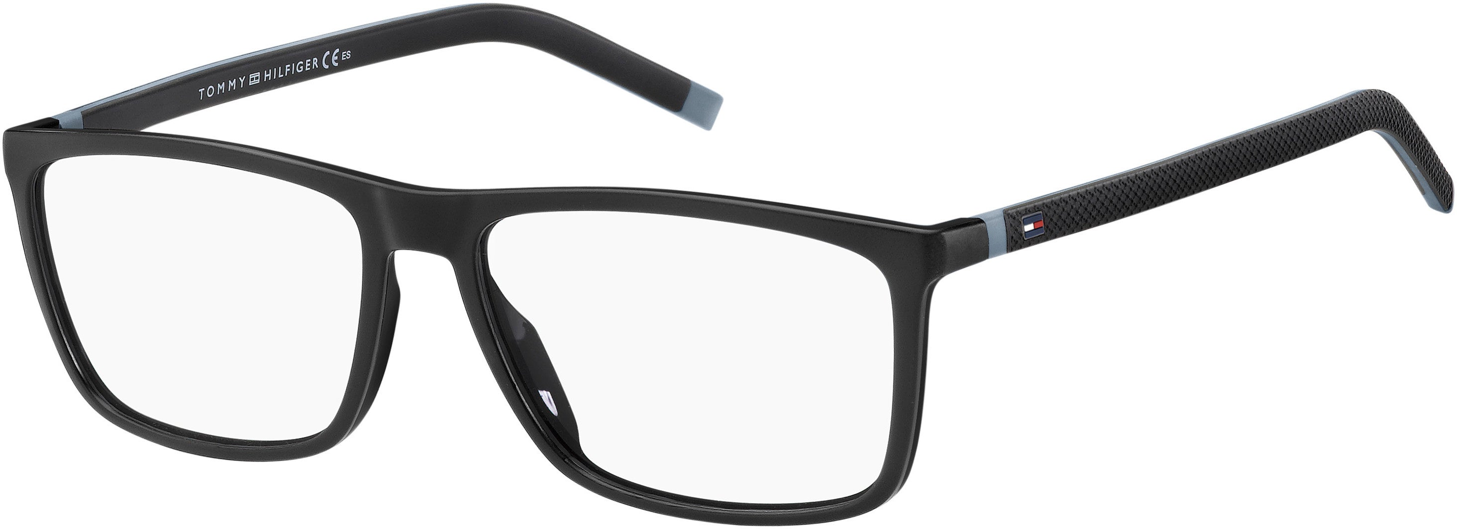 Tommy Hilfiger T. Hilfiger 1742 Rectangular Eyeglasses 008A-008A  Black Gray (00 Demo Lens)