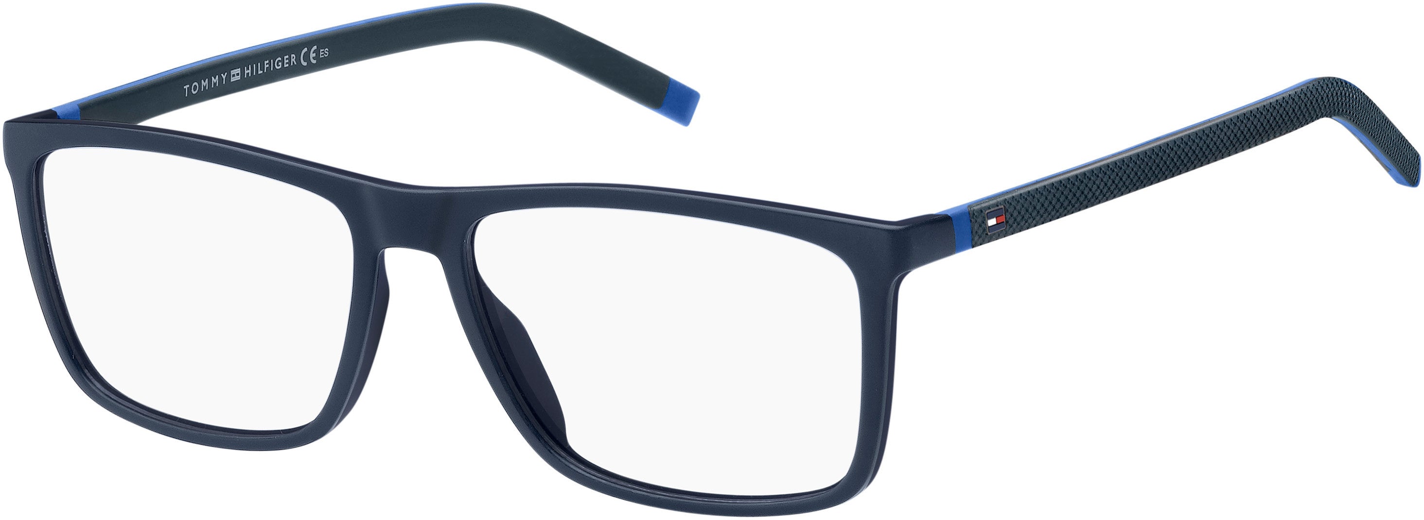 Tommy Hilfiger T. Hilfiger 1742 Rectangular Eyeglasses 0IPQ-0IPQ  Matte Bl Blue (00 Demo Lens)
